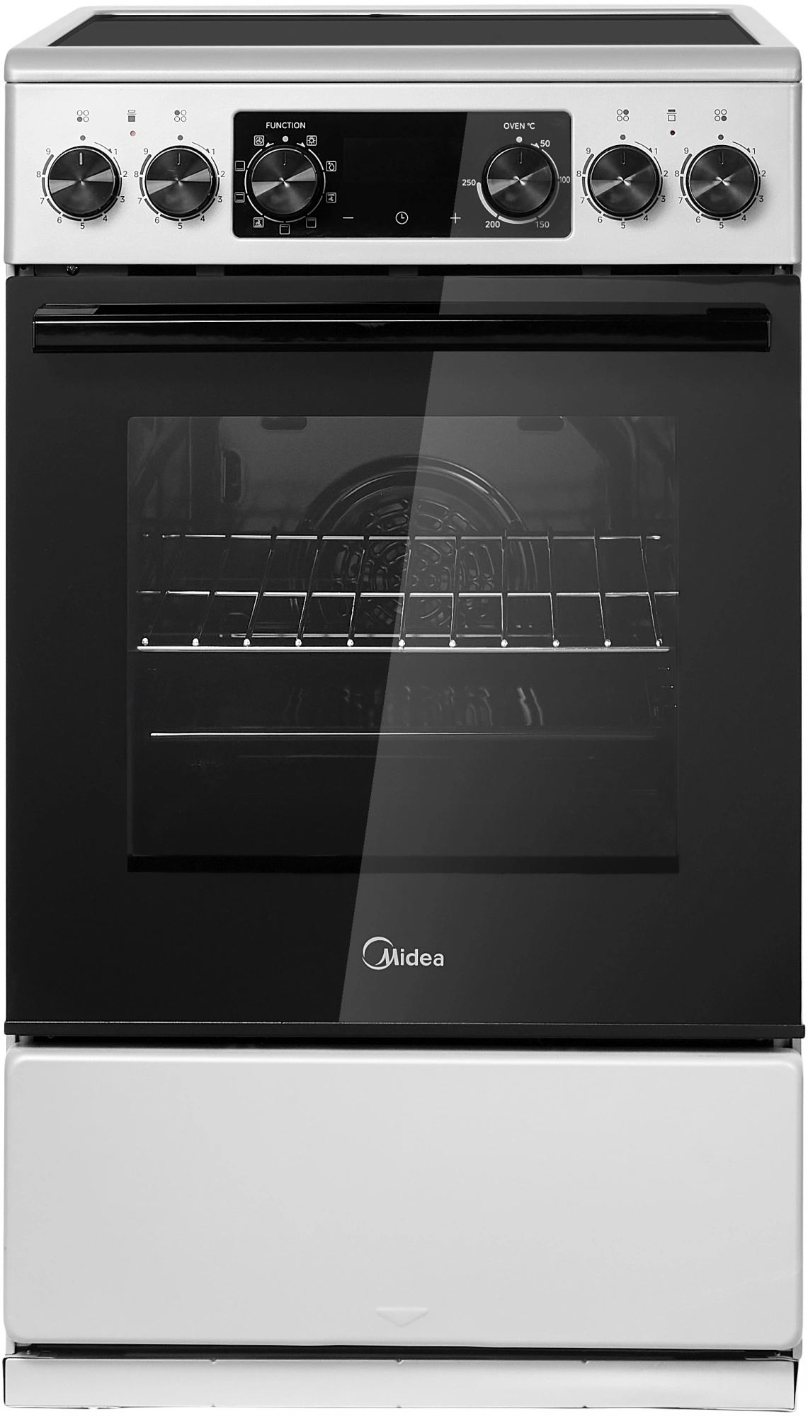 Изображение товара Кухонная электроплита Midea 2097064 54x93 см стеклокерамика серый черный