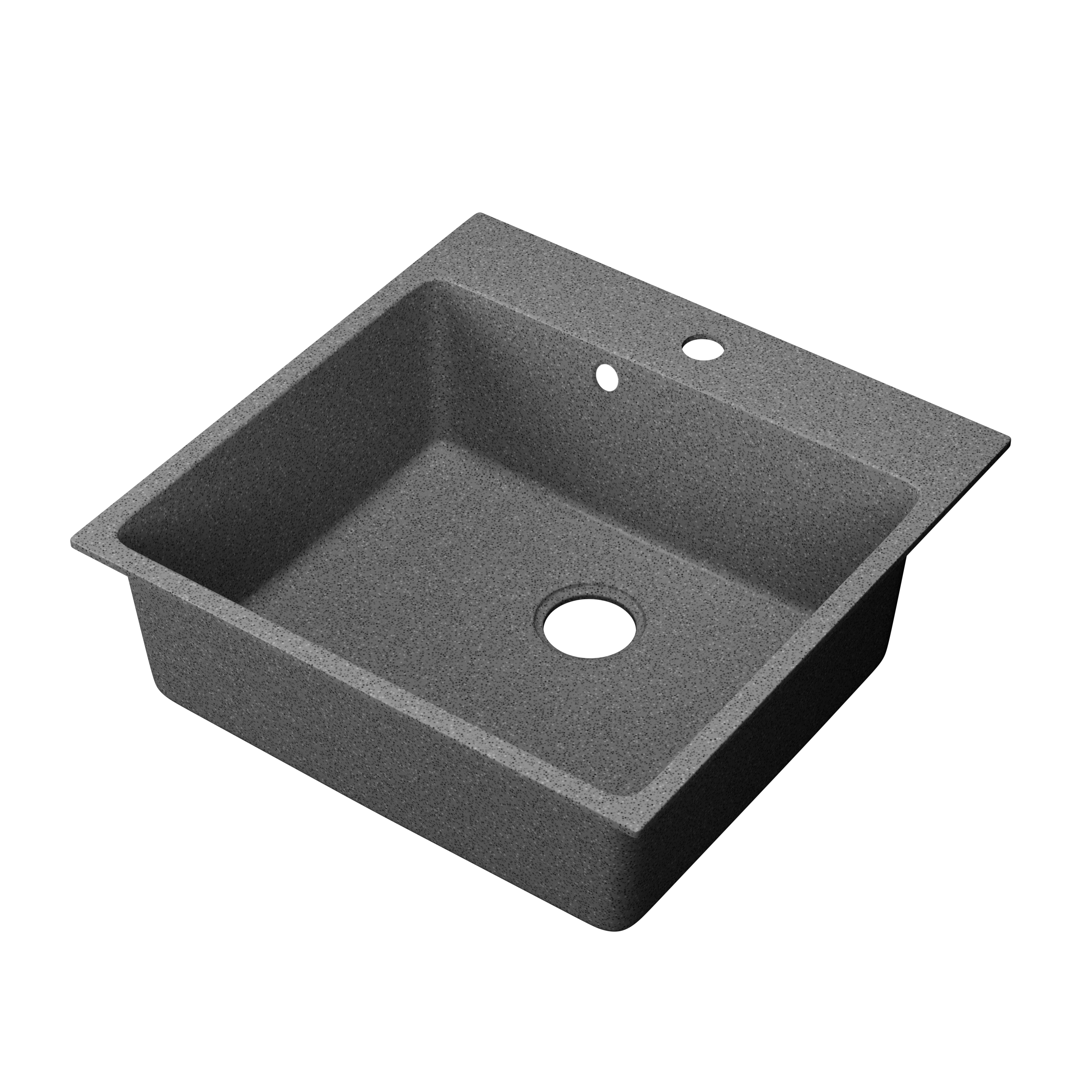 Изображение товара Мойка для кухни Bauedge 50x50 см глубина чаши 17.5 см мрамор цвет серый