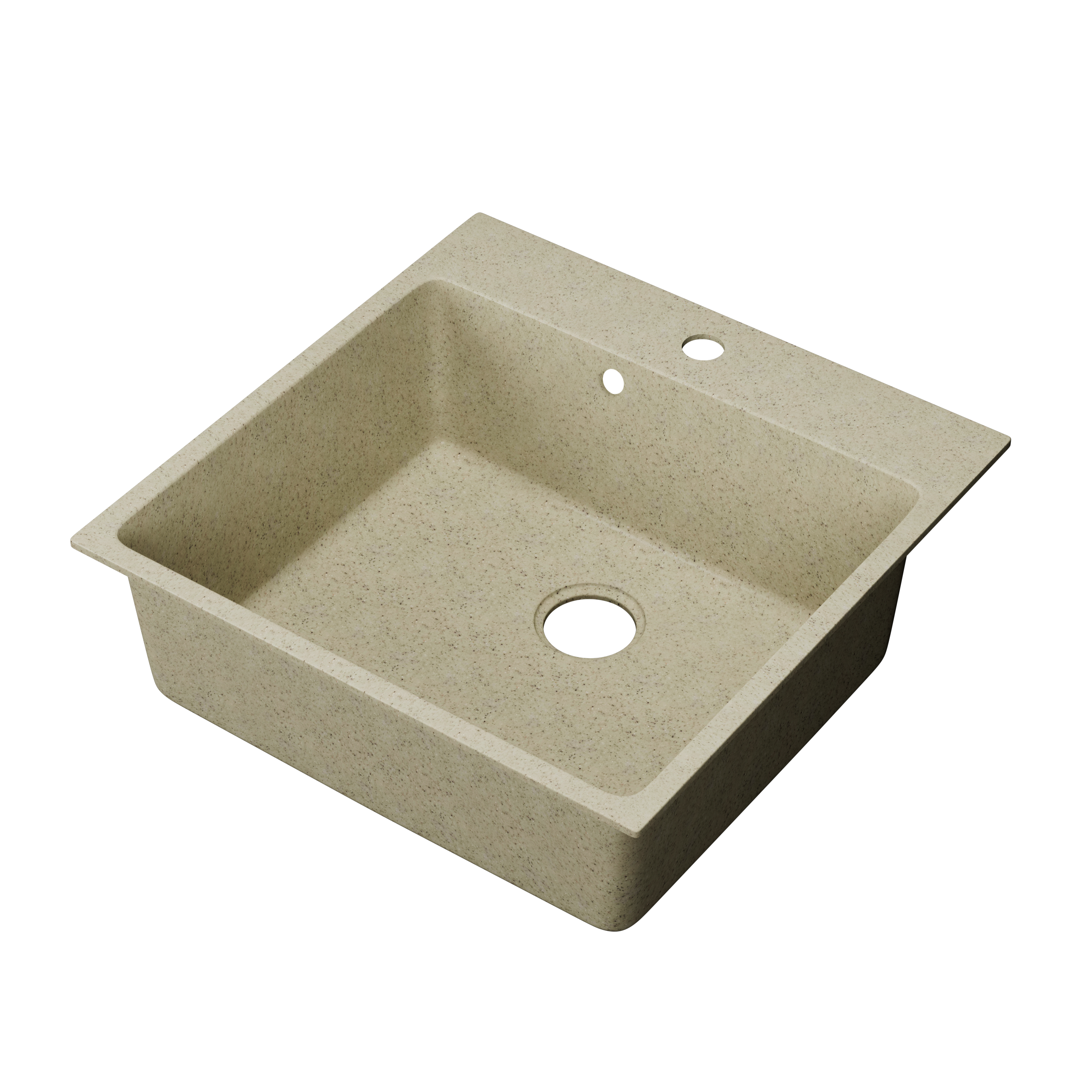 Изображение товара Мойка для кухни BAUEDGE 50x50 см квадратная из мрамора бежевый