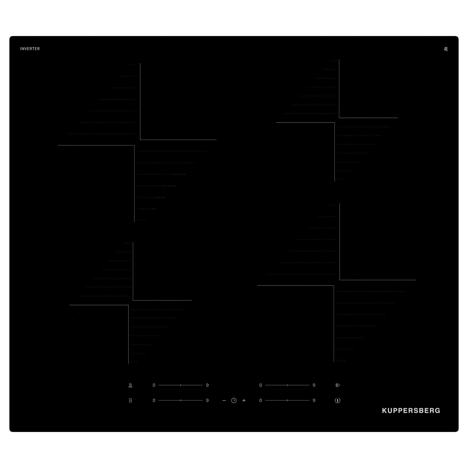 Изображение товара Электрическая индукционная варочная панель Kuppersberg ICI 606 4 конфорки черная