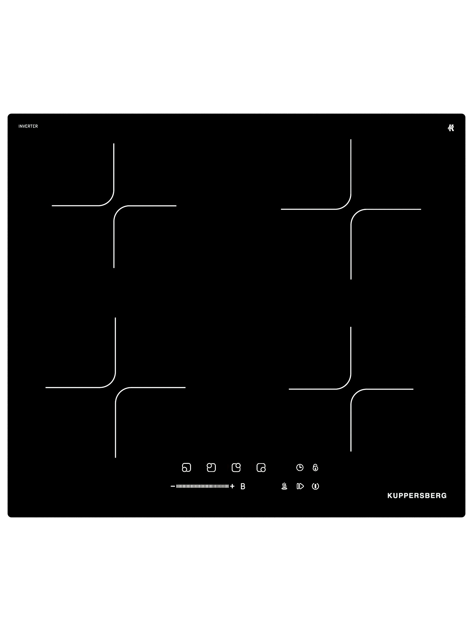 Изображение товара Электрическая варочная панель Kuppersberg ICI 607 59 см 4 конфорки цвет черный