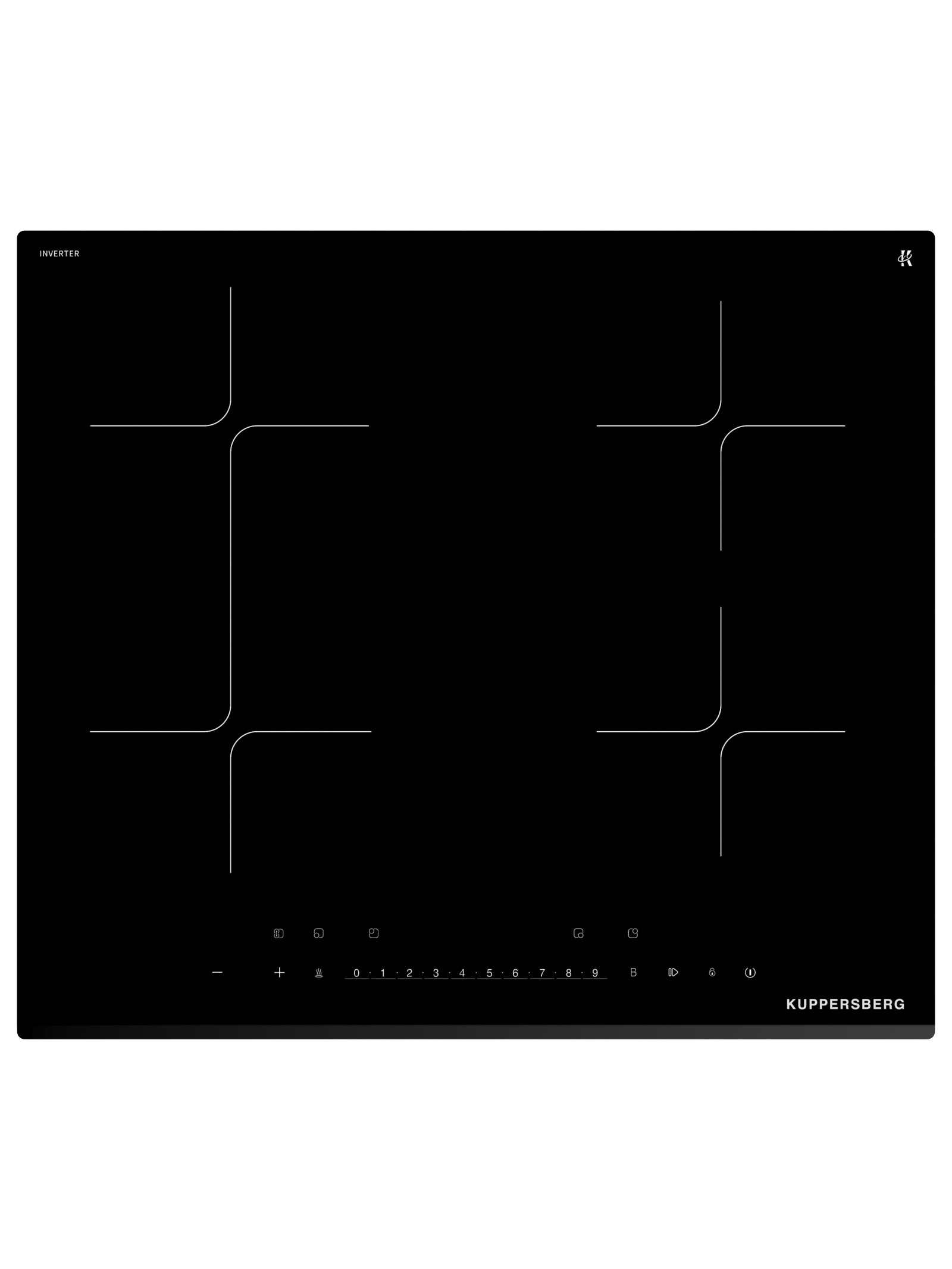 Изображение товара Электрическая варочная панель Kuppersberg ICI 619 4 конфорки черная с сенсорным управлением