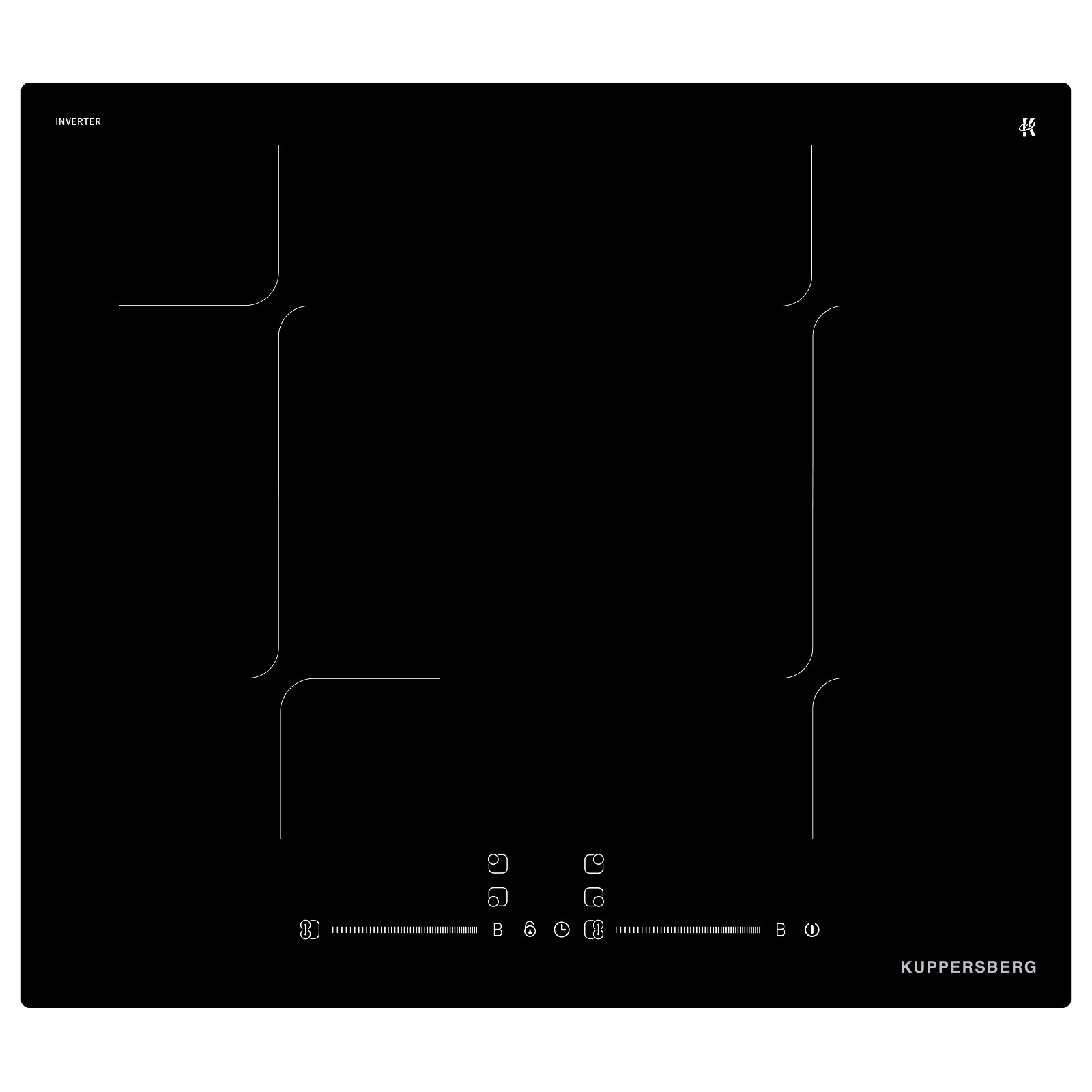 Изображение товара Электрическая варочная панель Kuppersberg ICI 625 59 см 4 конфорки цвет черный