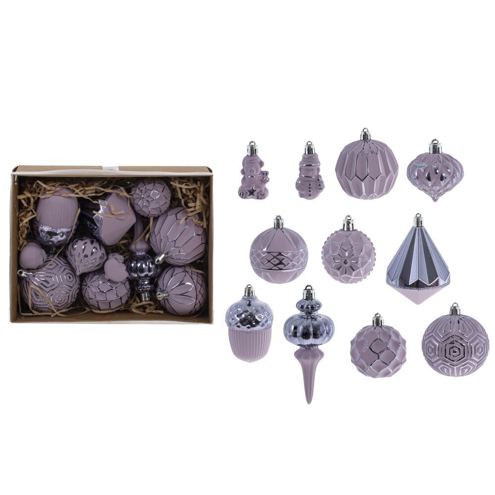 Изображение товара Набор елочных шаров 807925 7 см ПВХ фиолетовый 12 шт