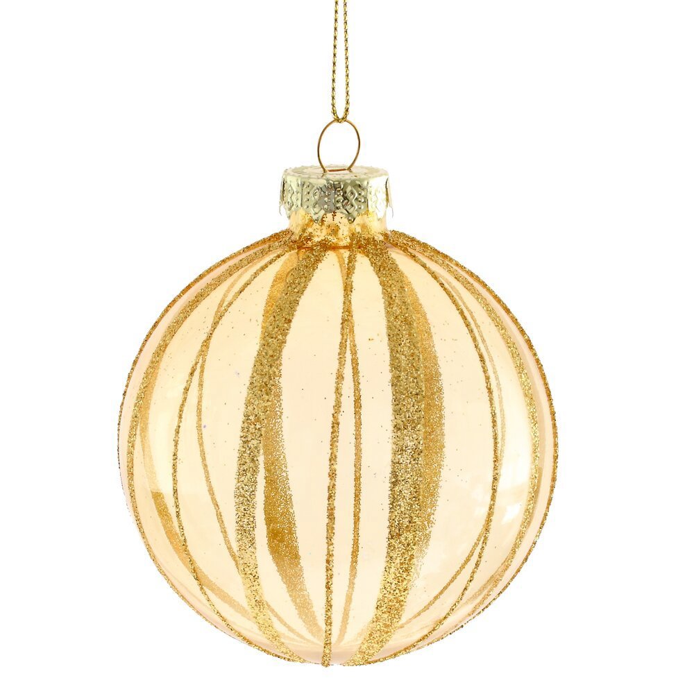 Изображение товара Елочный шар 811793 стекло золотой 8 см новогоднее украшение