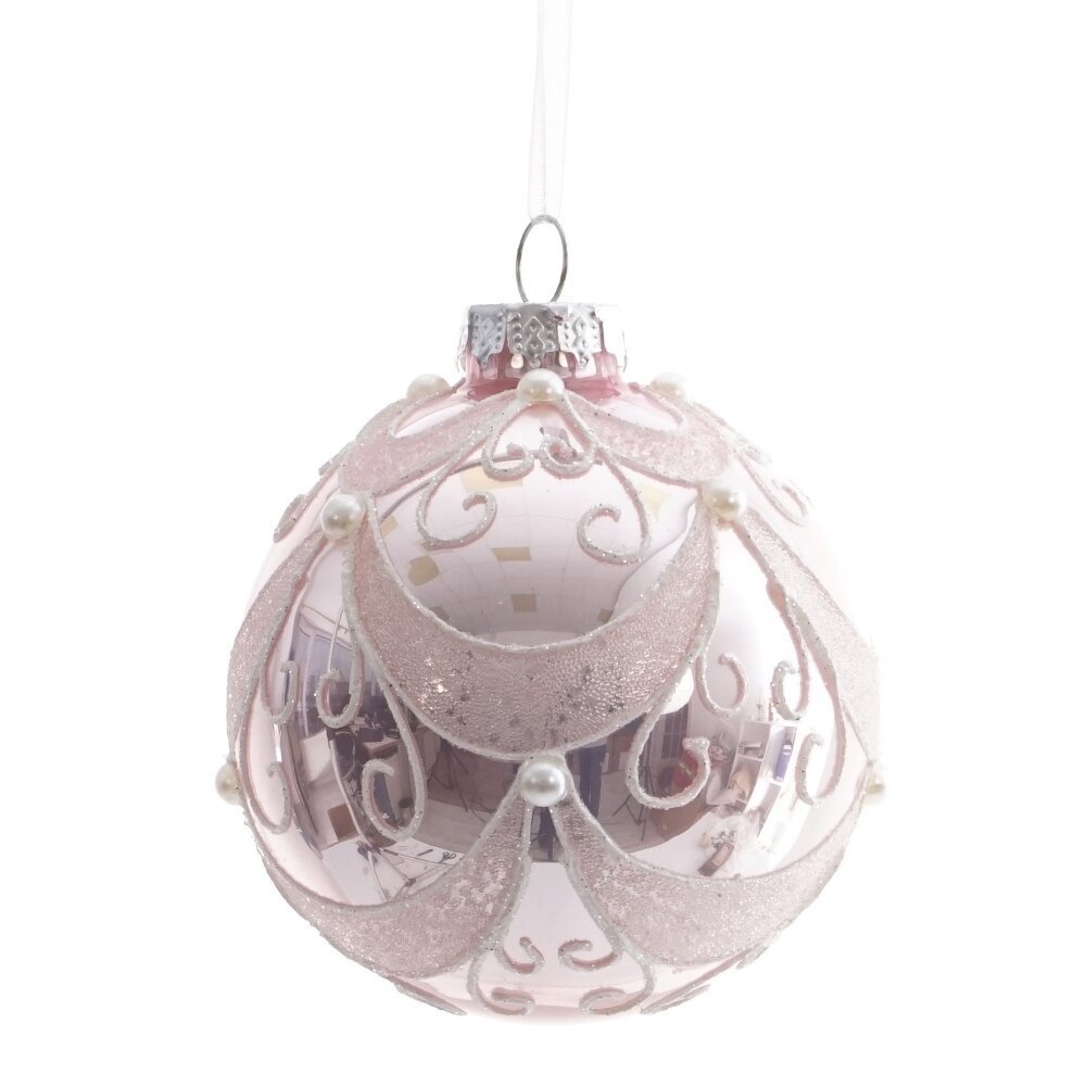 Изображение товара Елочный шар 813295 8 см стекло розовый для новогодней елки
