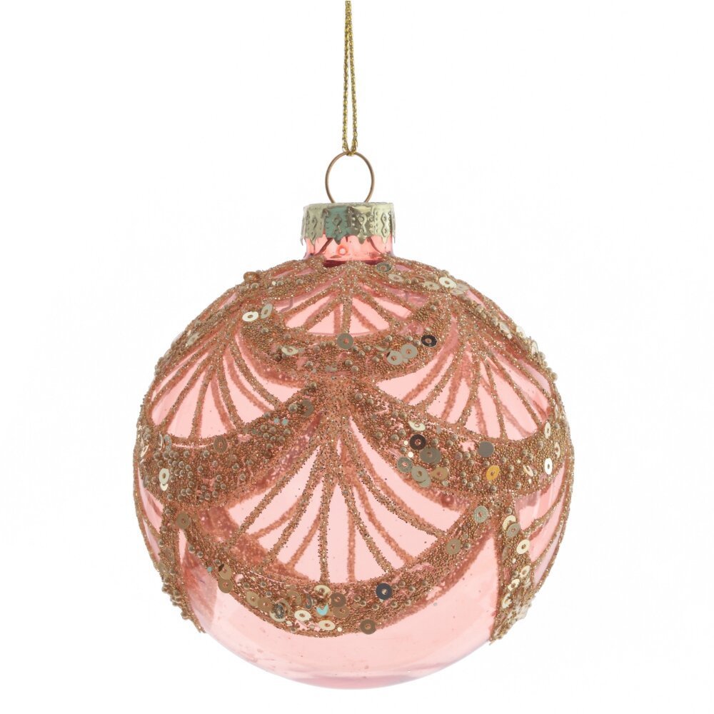 Изображение товара Елочный шар 809744 7.5 см стекло розовый