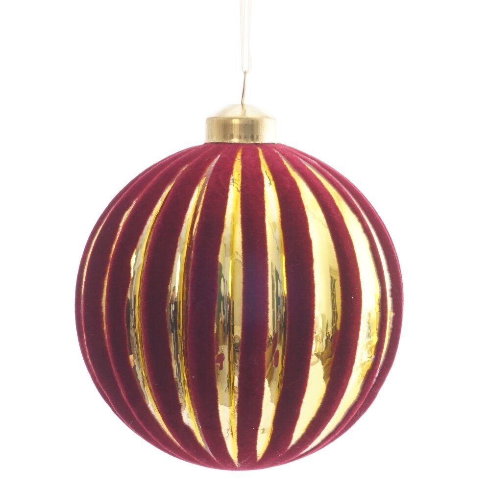 Изображение товара Елочный шар Красный бархат 805499 10 см стекло красный