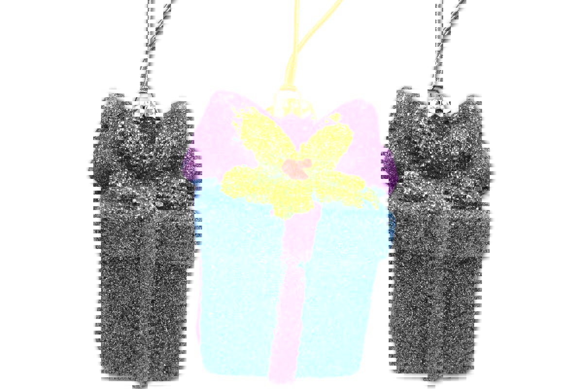 Изображение товара Елочная игрушка Подарок Магия праздника NY17 11 см х 5 см синий