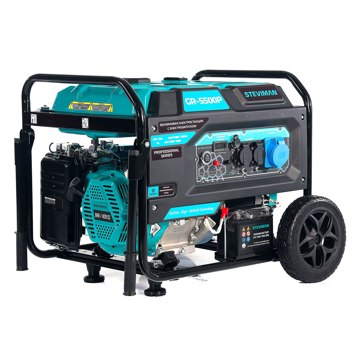 Изображение товара Генератор бензиновый Steviman GR-5500P 5.5 кВт с автоматическим вводом резерва