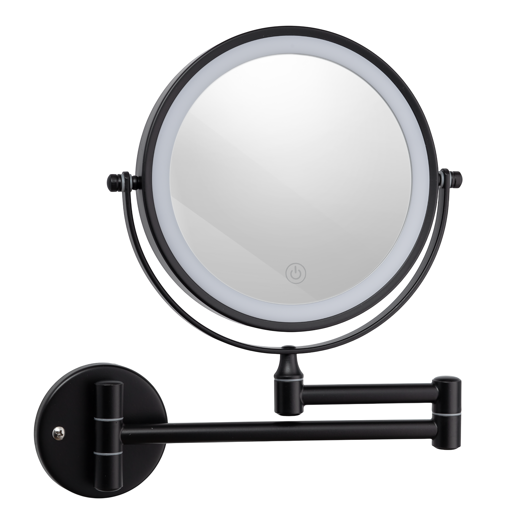 Изображение товара Зеркало косметическое настенное Miamark с LED подсветкой 3X черное