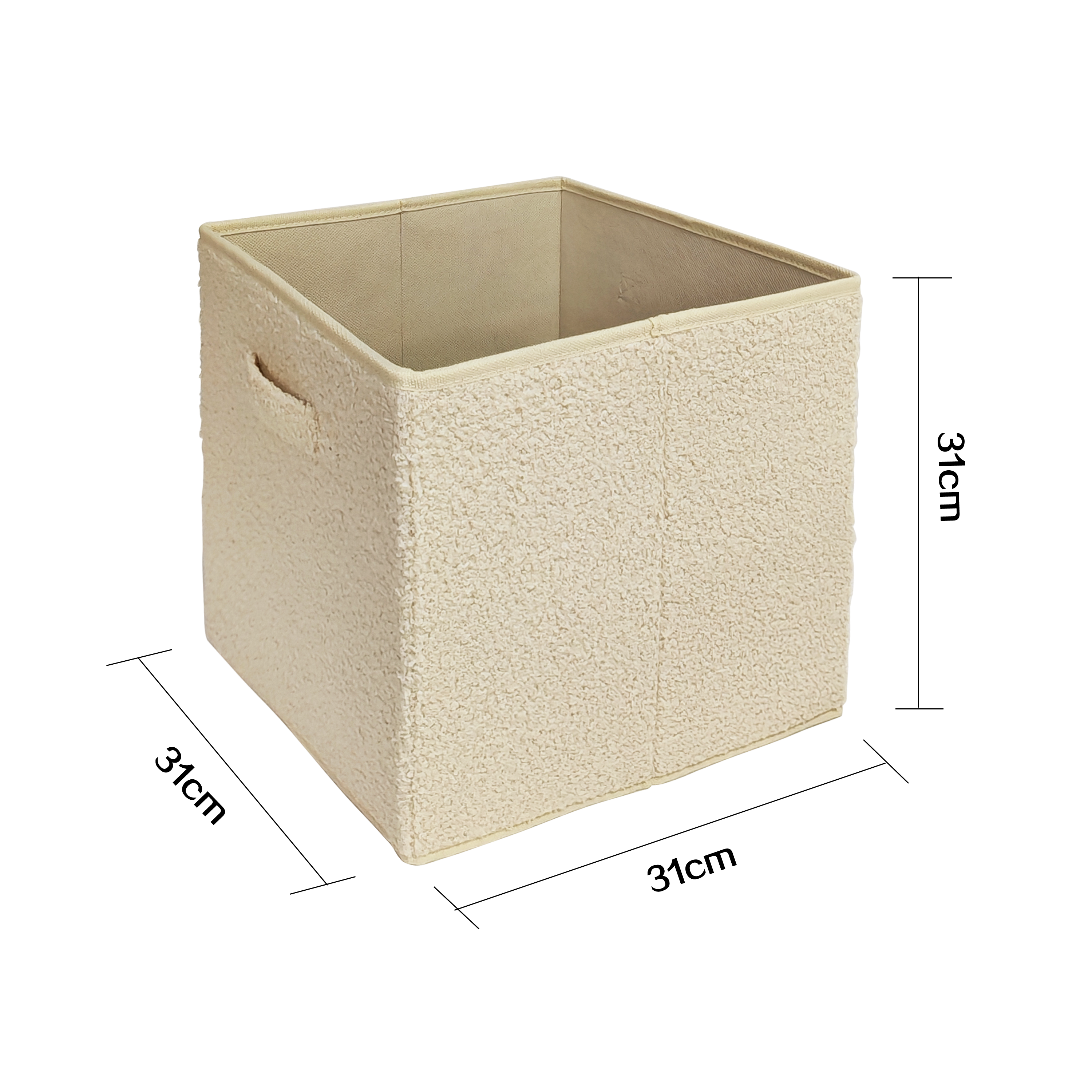 Изображение товара Короб-органайзер из полиэстера 31x31x31 см KONSENSA бежевый