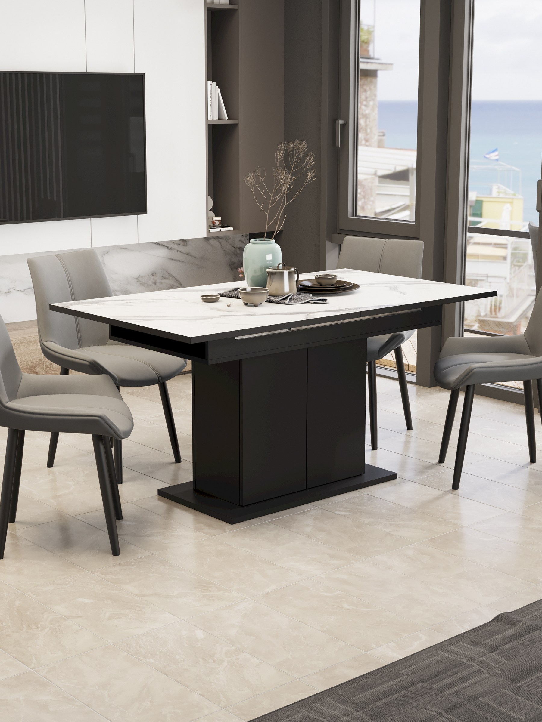 Изображение товара Кухонный стол Трия 150x150 см стильный современный дизайн