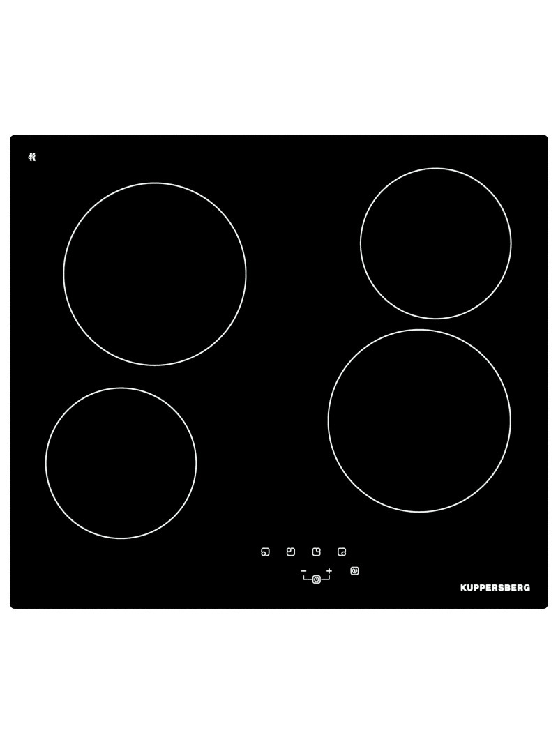 Изображение товара Электрическая варочная панель Kuppersberg ECO 603 4 конфорки стеклокерамика