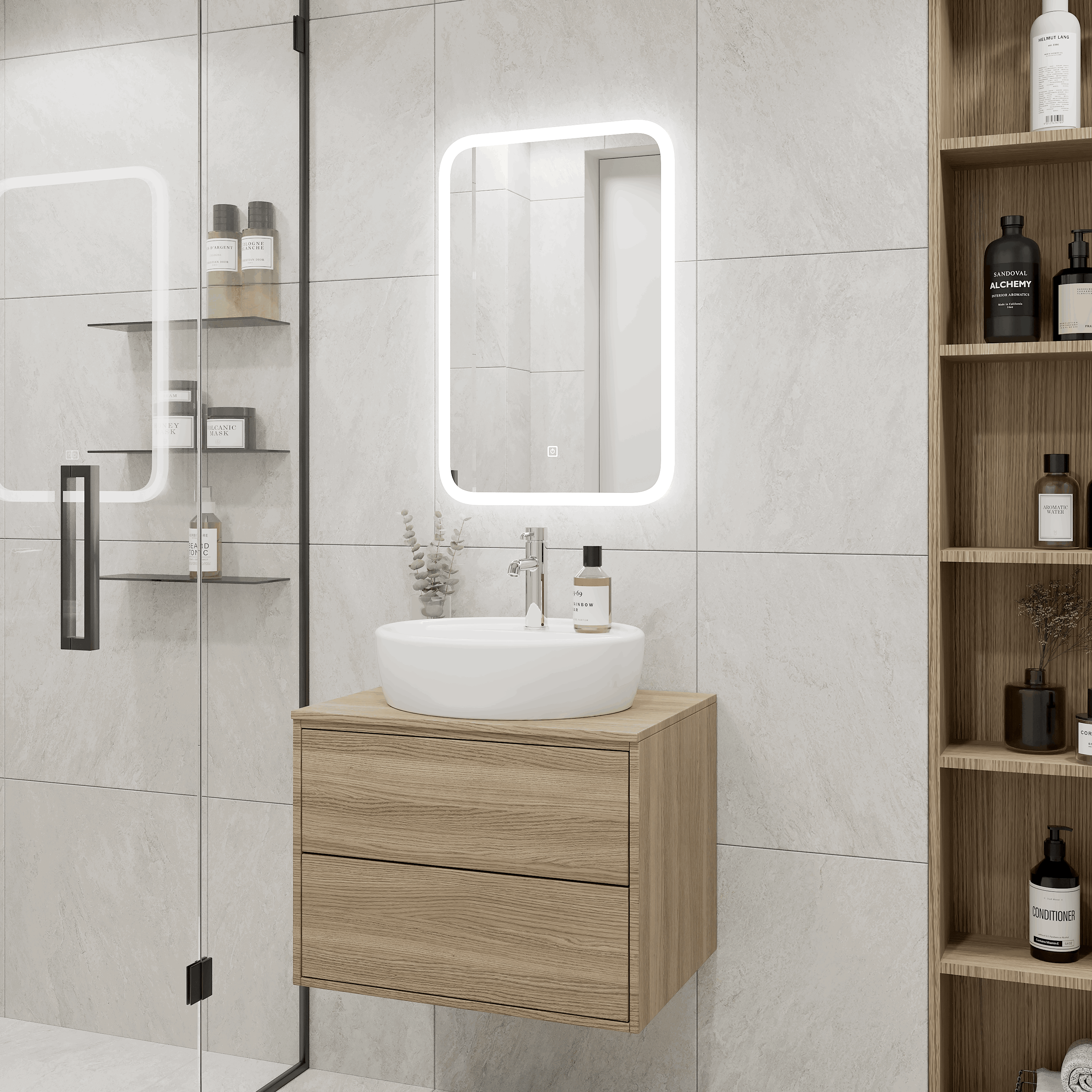 Изображение товара Зеркало для ванной Light Led с подсветкой 50x60 см белое