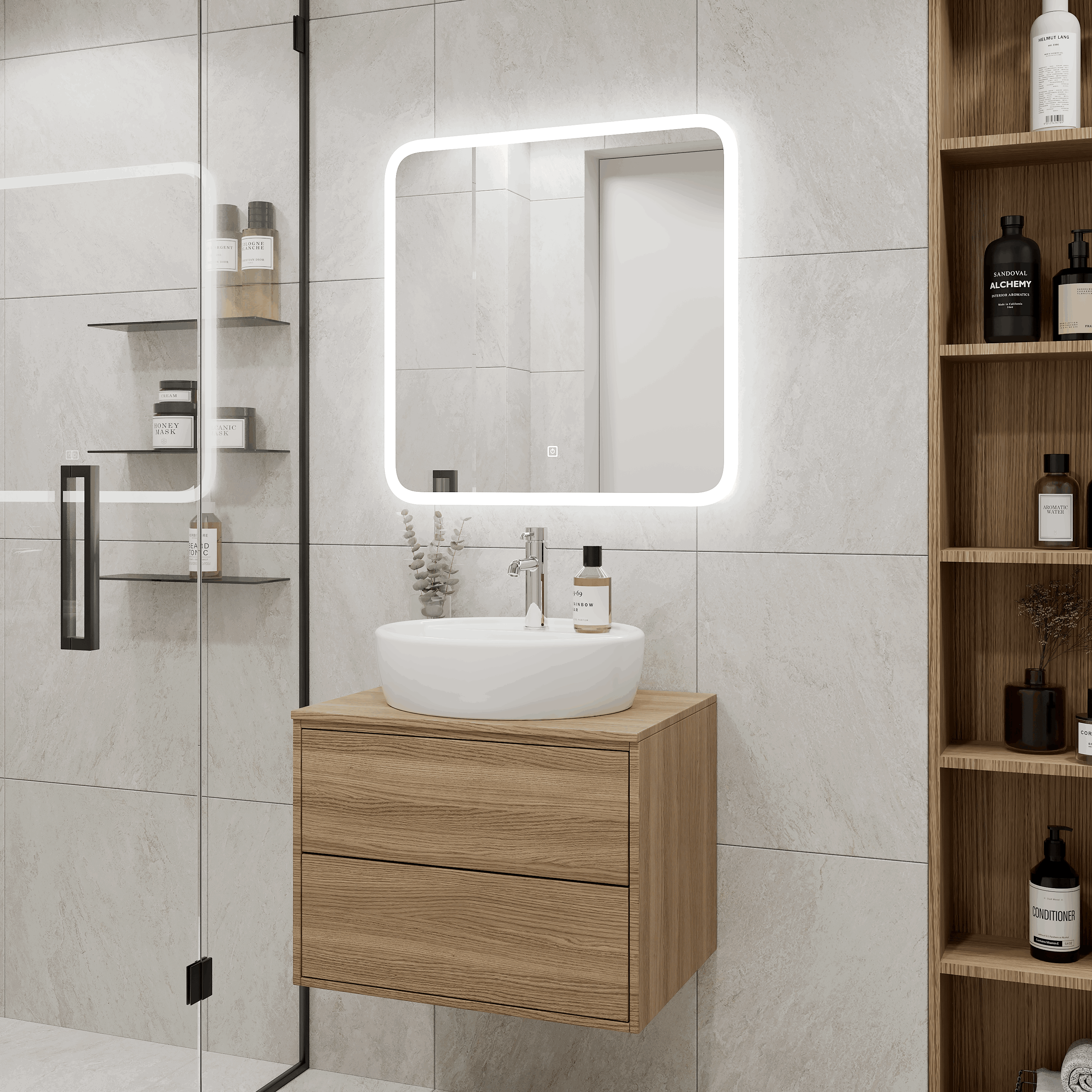 Изображение товара Зеркало для ванной Light LED с подсветкой и сенсором 60x60 см