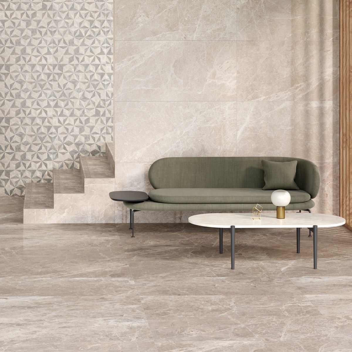 Изображение товара Керамогранит Vitra Marmostone 60x120 см бежевый для стен и пола