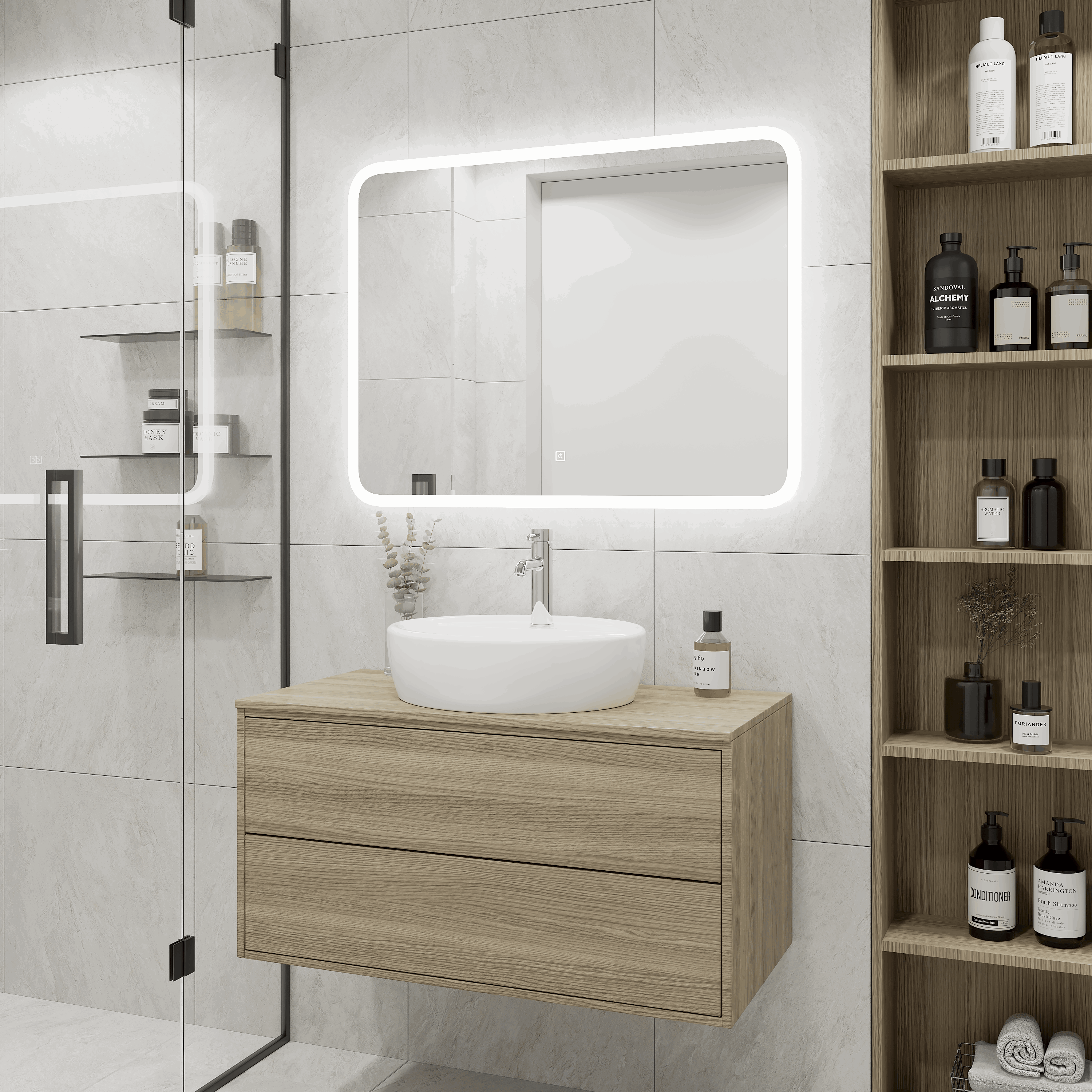 Изображение товара Зеркало для ванной Light LED с подсветкой и сенсором 80x60 см