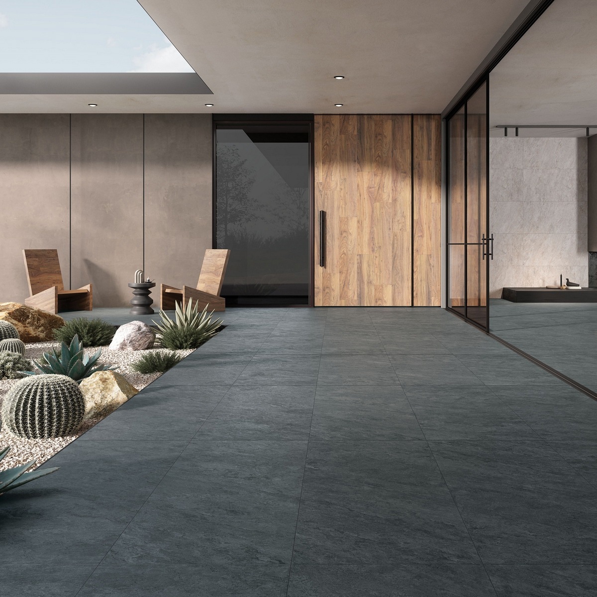 Изображение товара Керамогранит Vitra Quarstone 60x120см черный для стен и пола