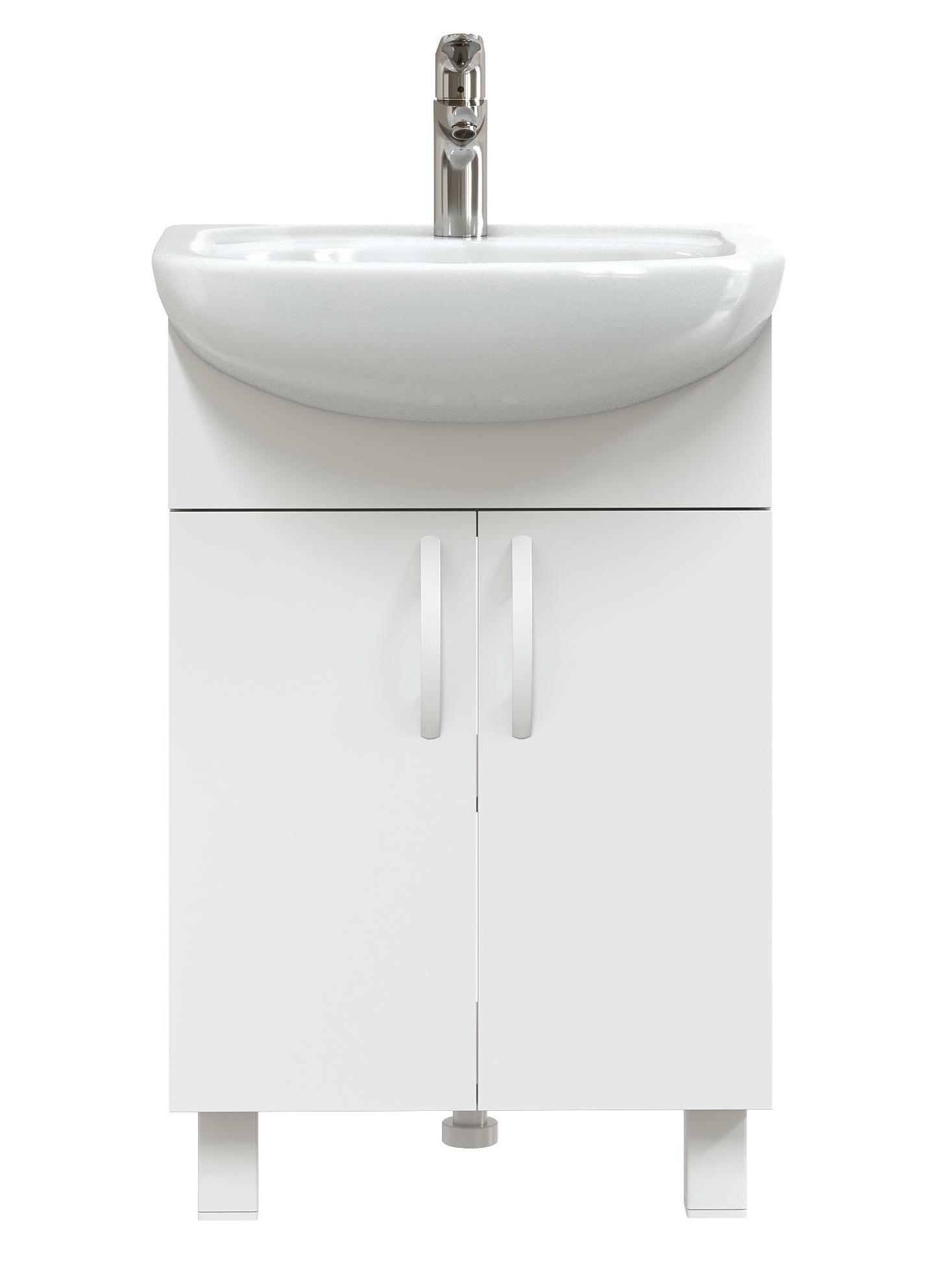 Изображение товара Тумба под раковину напольная Элегия Т-50 белая для ванной комнаты