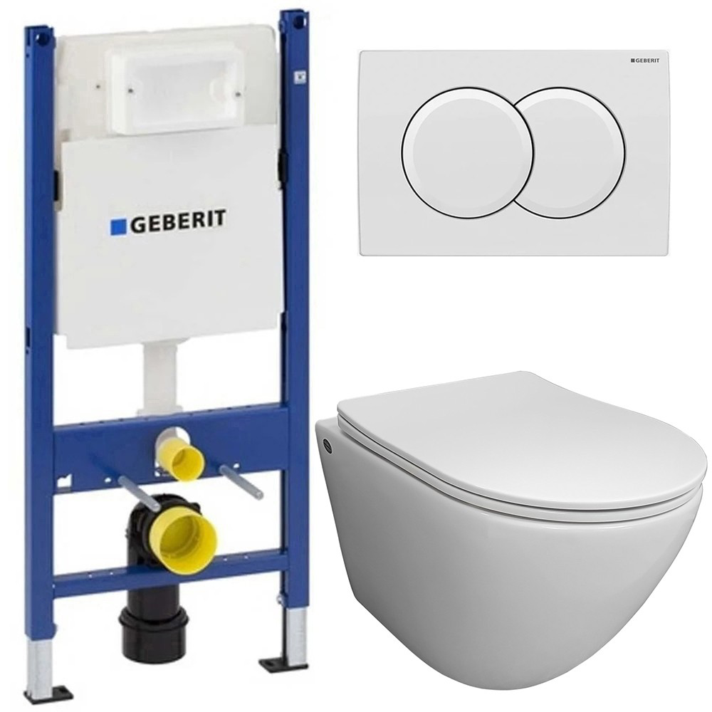 Изображение товара Комплект инсталляция и унитаз Bloomix Trend 3.0 безободковый торнадо клавиша