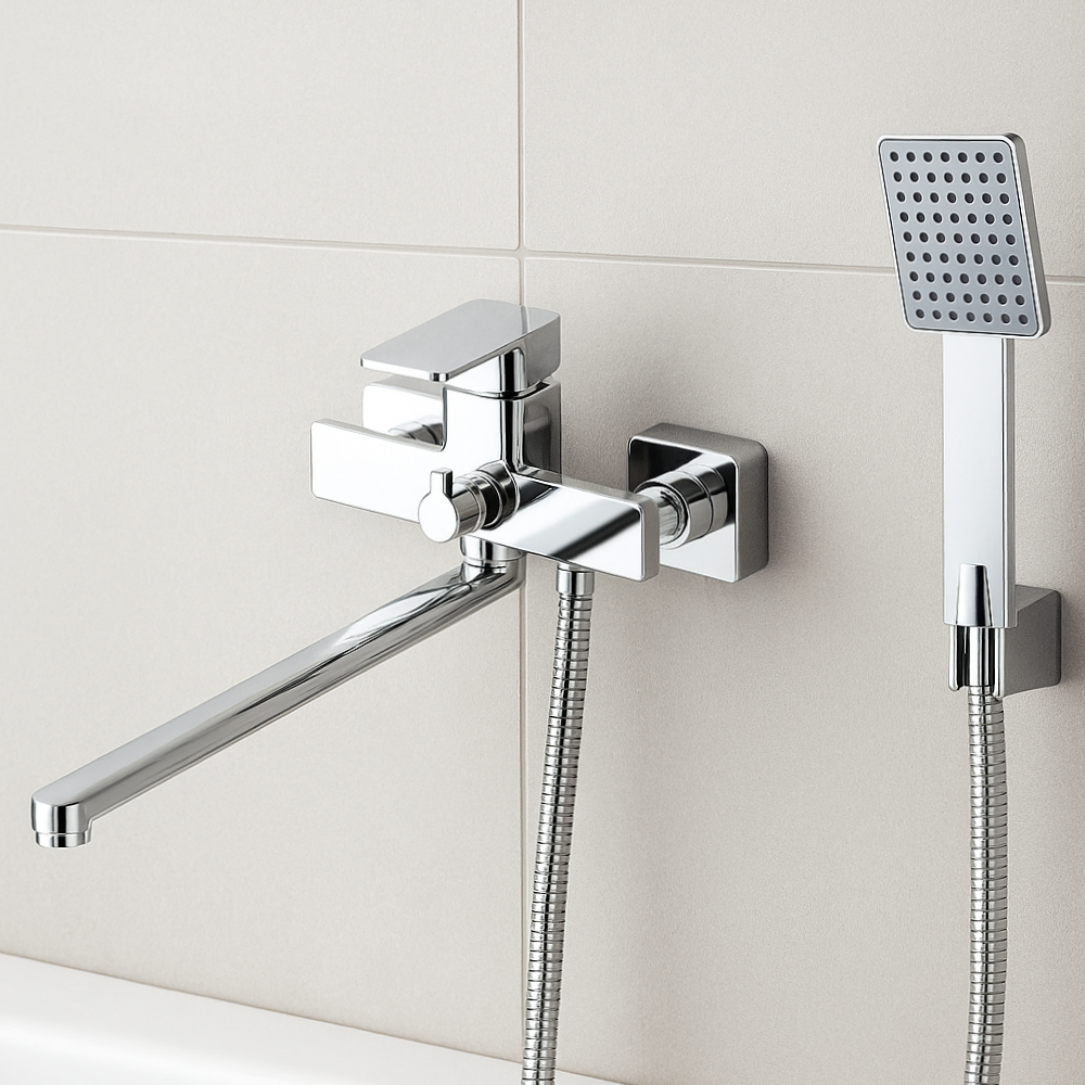 Изображение товара Смеситель для ванны Esko line Sturdy EL_STR 31 однорычажный с душевой лейкой цвет хром