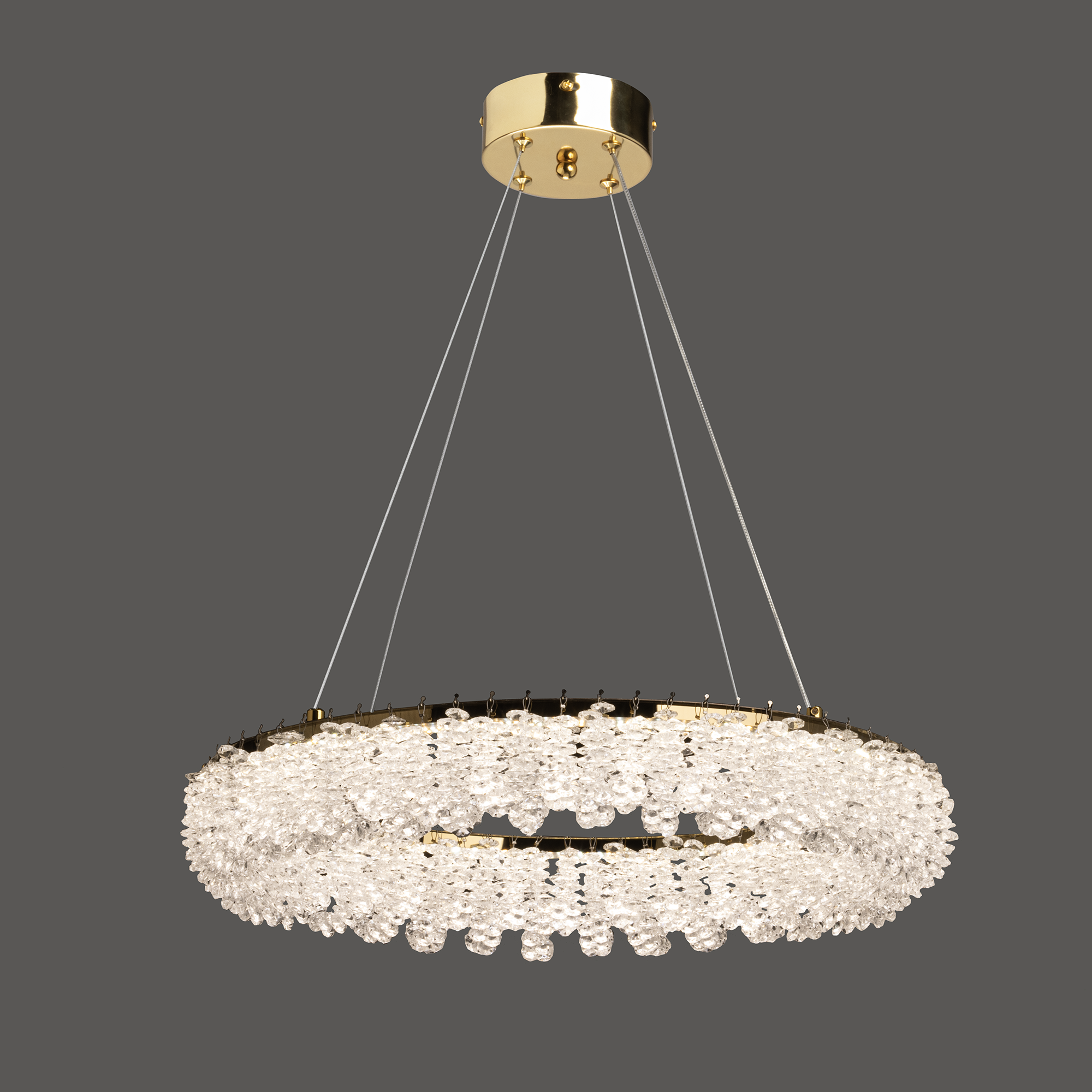 Изображение товара Люстра потолочная светодиодная Орион 20.93 м² регулируемый белый свет золото стиль