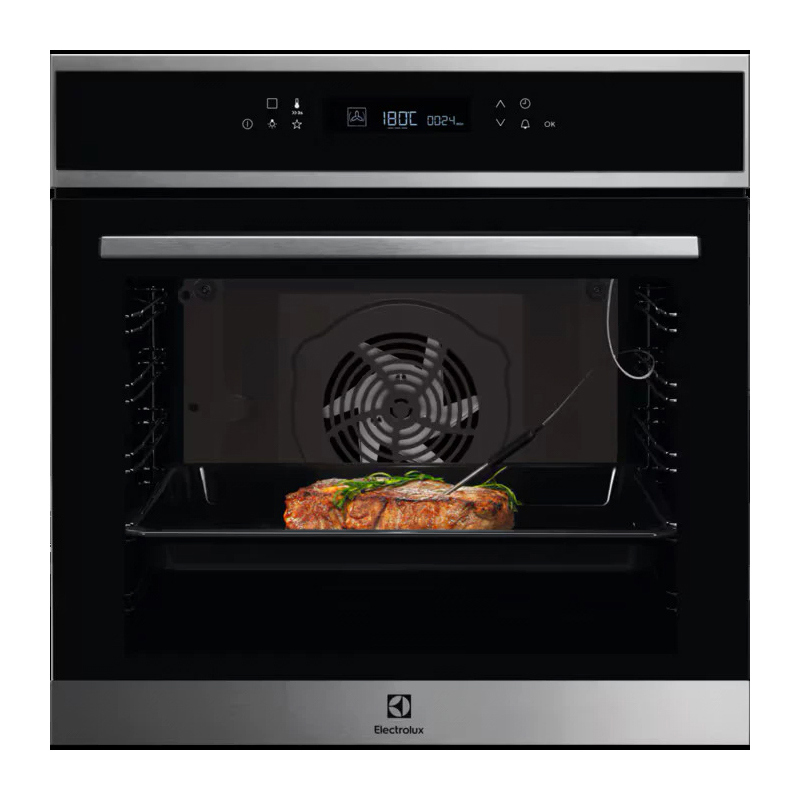 Изображение товара Встраиваемый духовой шкаф Electrolux EOE7F31X 72л сенсорный дисплей Италия