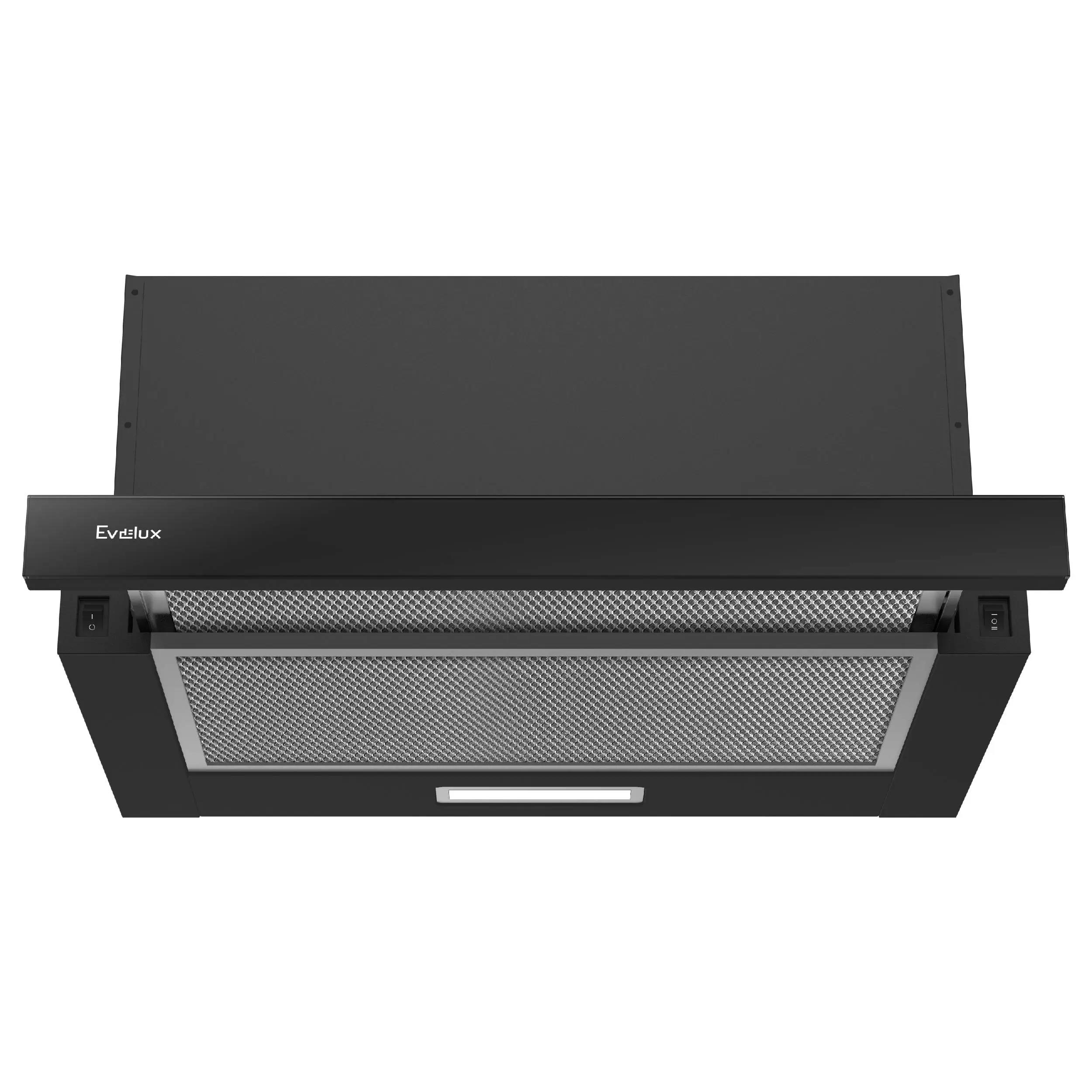 Изображение товара Телескопическая вытяжка Evelux tel 50 bg 50 см черный с LED освещением