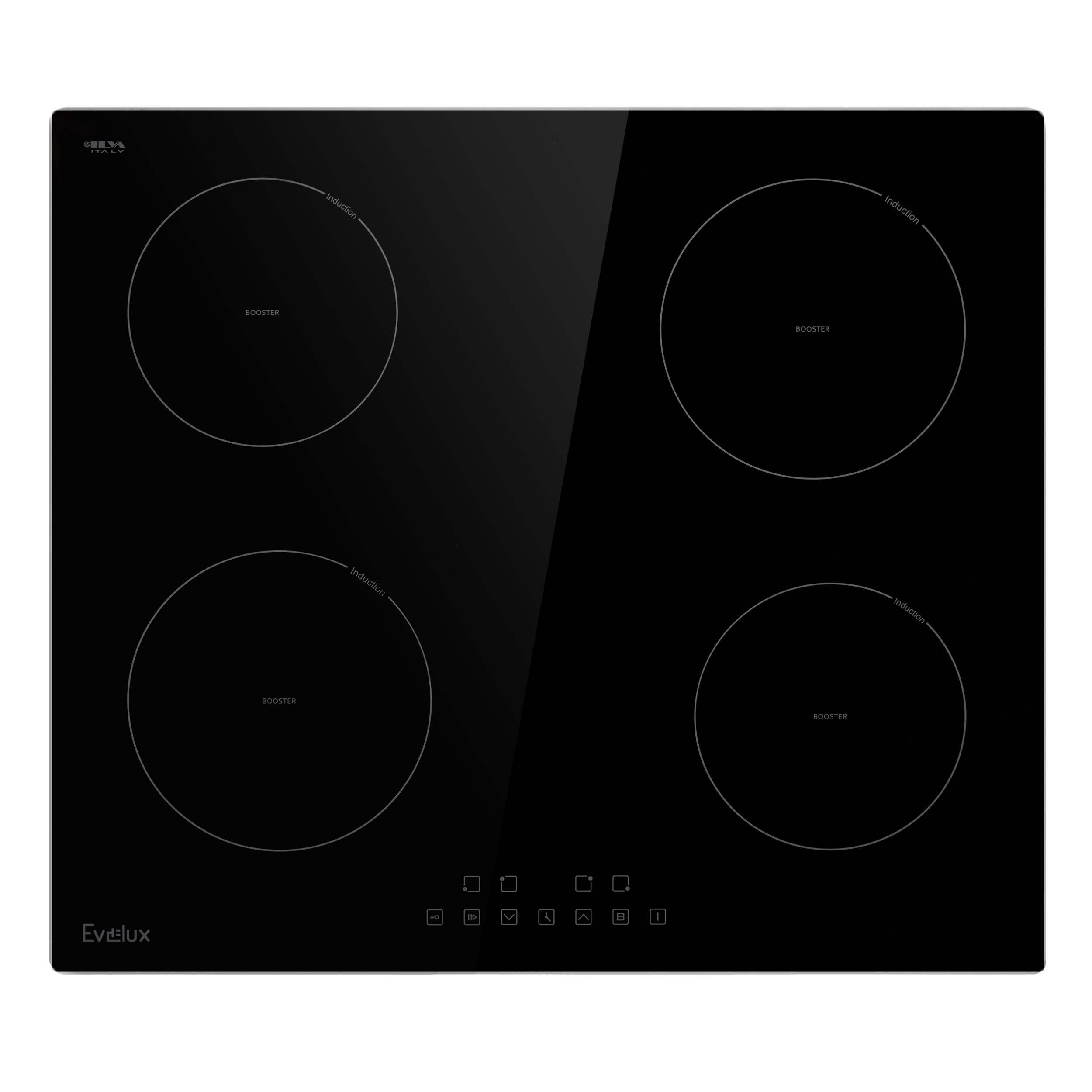 Изображение товара Индукционная варочная панель Evelux ei 6044 4 конфорки сенсорное управление черный 59 см