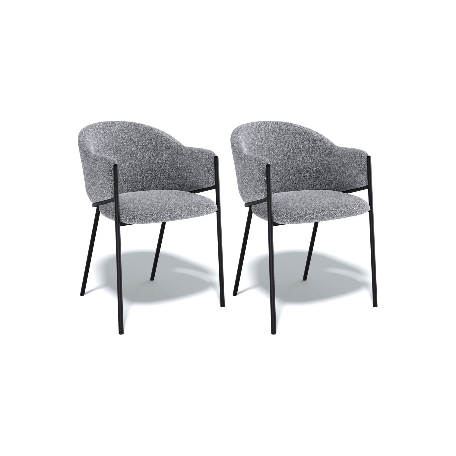 Изображение товара Комплект стульев Kenner Sd 56x77x56 см ткань цвет серый 2 шт.