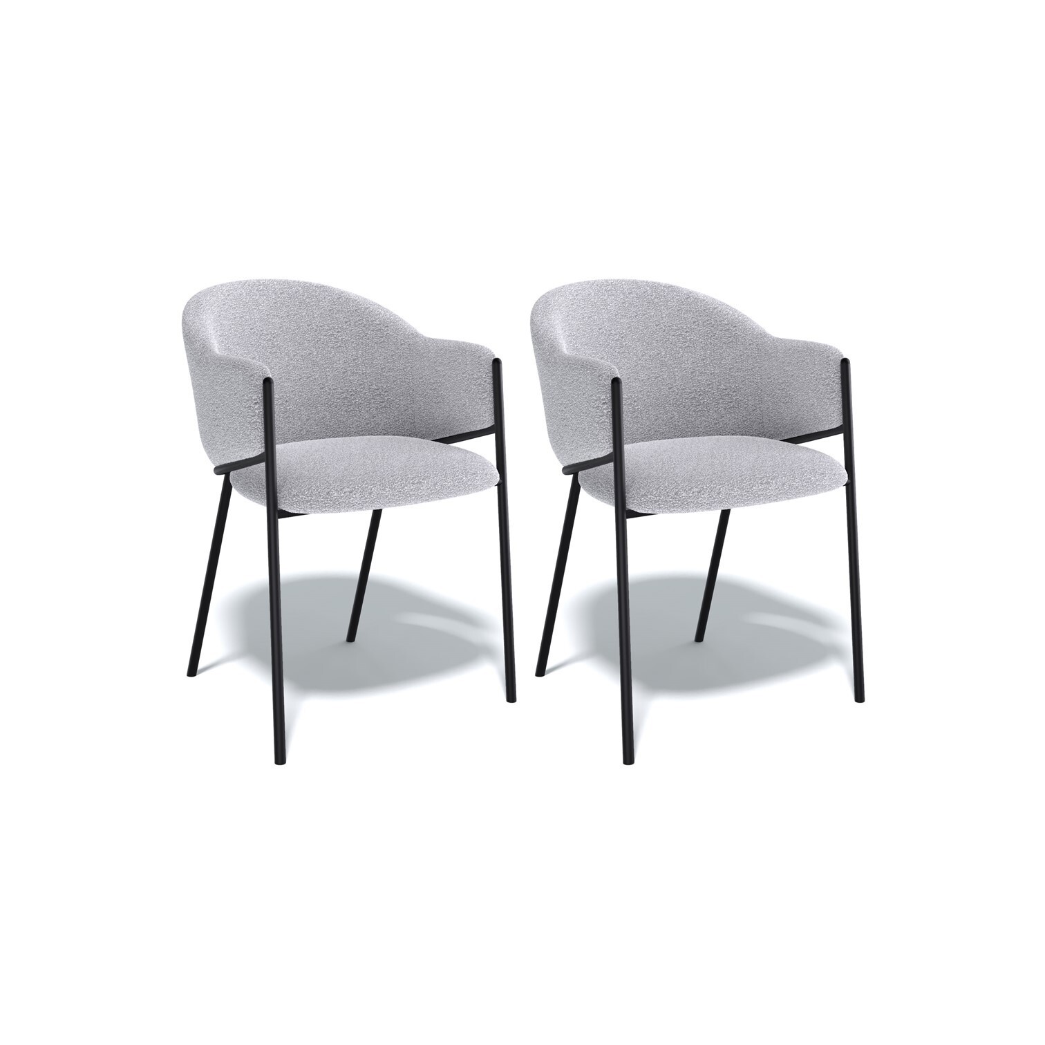 Изображение товара Комплект из 2 кухонных стульев Kenner SD, ткань, серебро, Россия