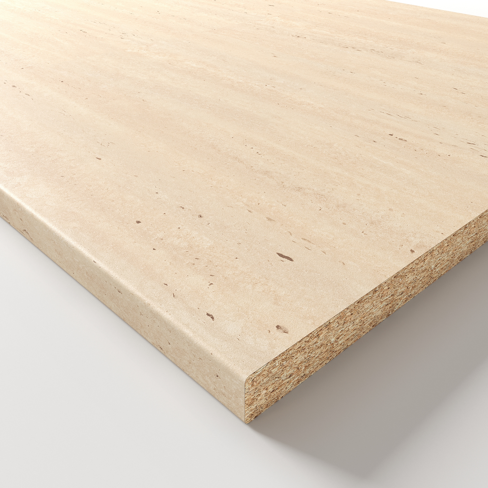 Изображение товара Кухонная столешница Slotex 120x60x2.5 см бежевый травертин из ДСП с каплесборником