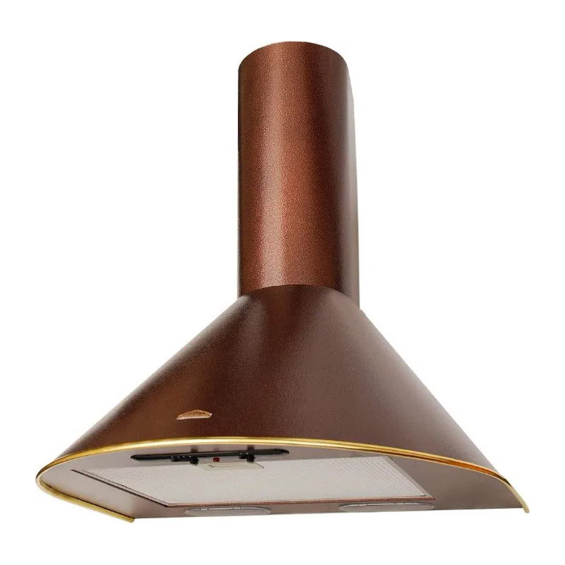 Изображение товара Компактная вытяжка Elikor Эпсилон 60 медь/золотой кант 59 см для кухни