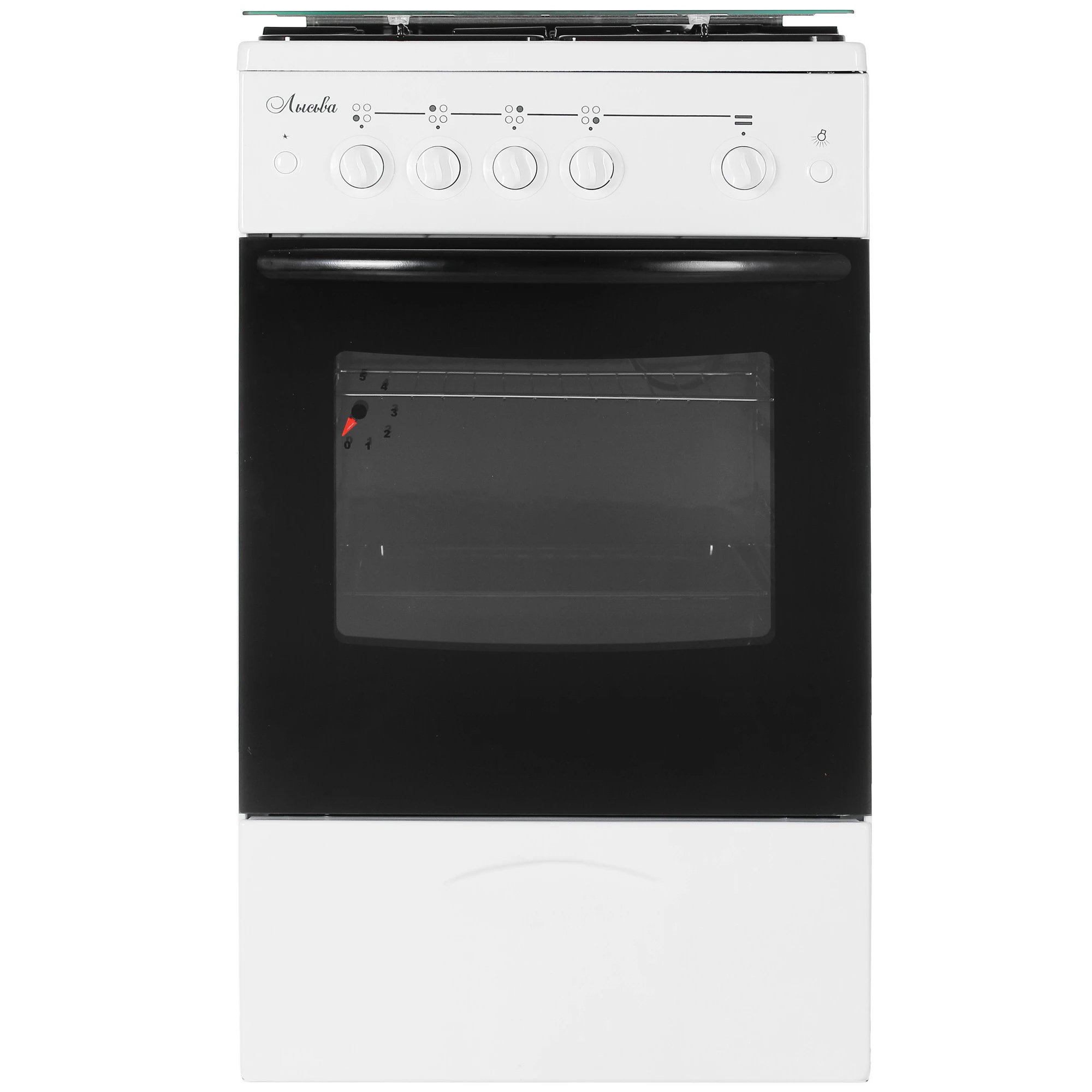 Изображение товара Газовая плита с духовкой Лысьва ГП 400 МС-2у белая со стеклянной крышкой