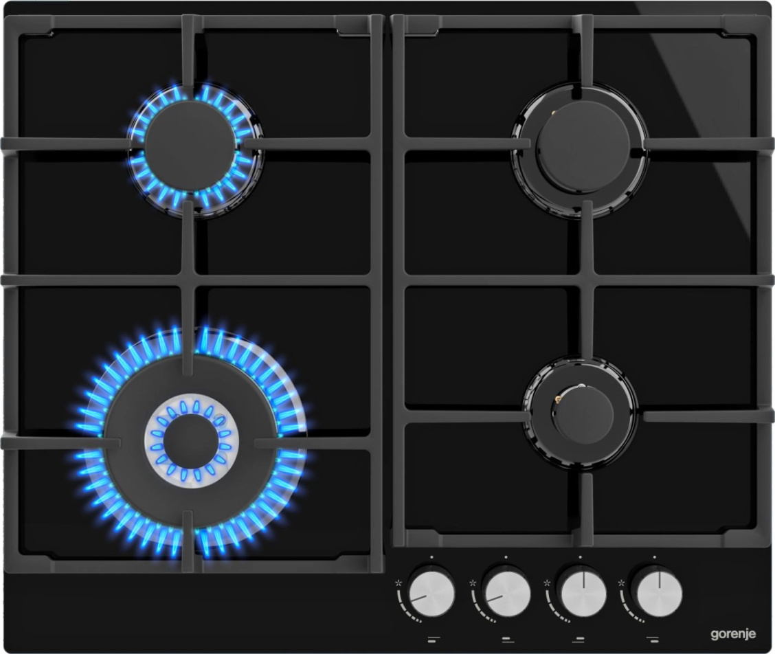 Изображение товара Газовая варочная панель Gorenje GTW641AKB 55 см 4 конфорки цвет черный