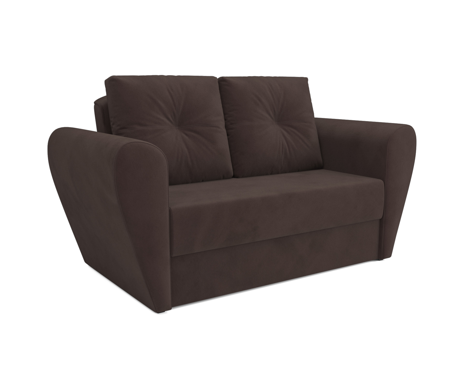 Изображение товара Диван прямой Мебель-арс Квартет 165x90x82 см велюр цвет коричневый