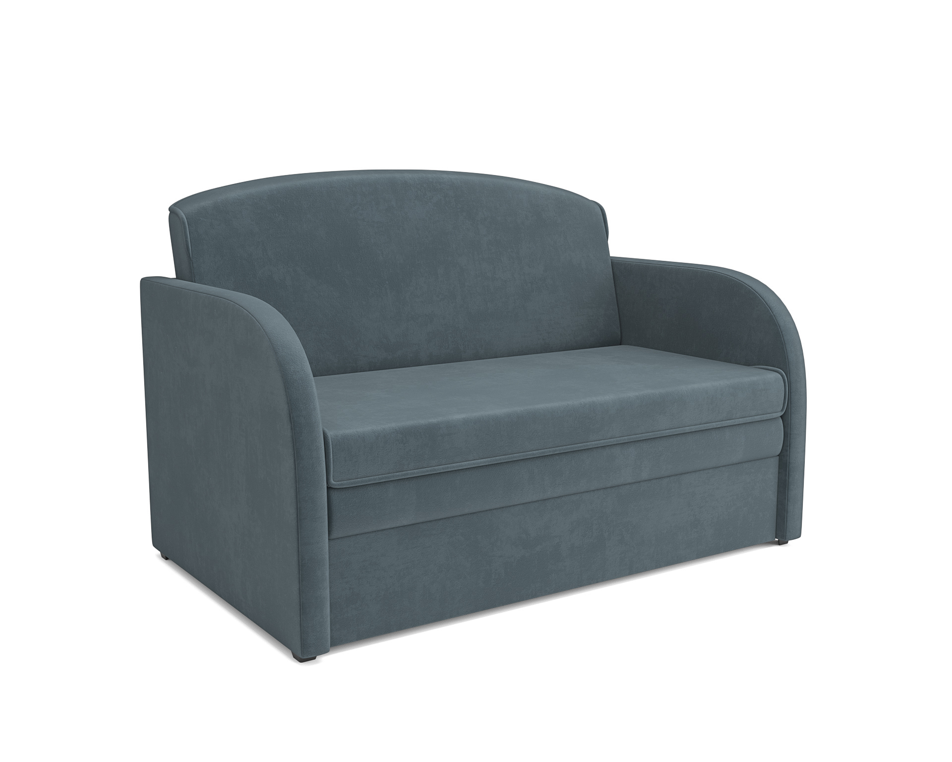 Изображение товара Диван прямой Мебель-арс Малютка 135x92x80 см велюр цвет серо-синий