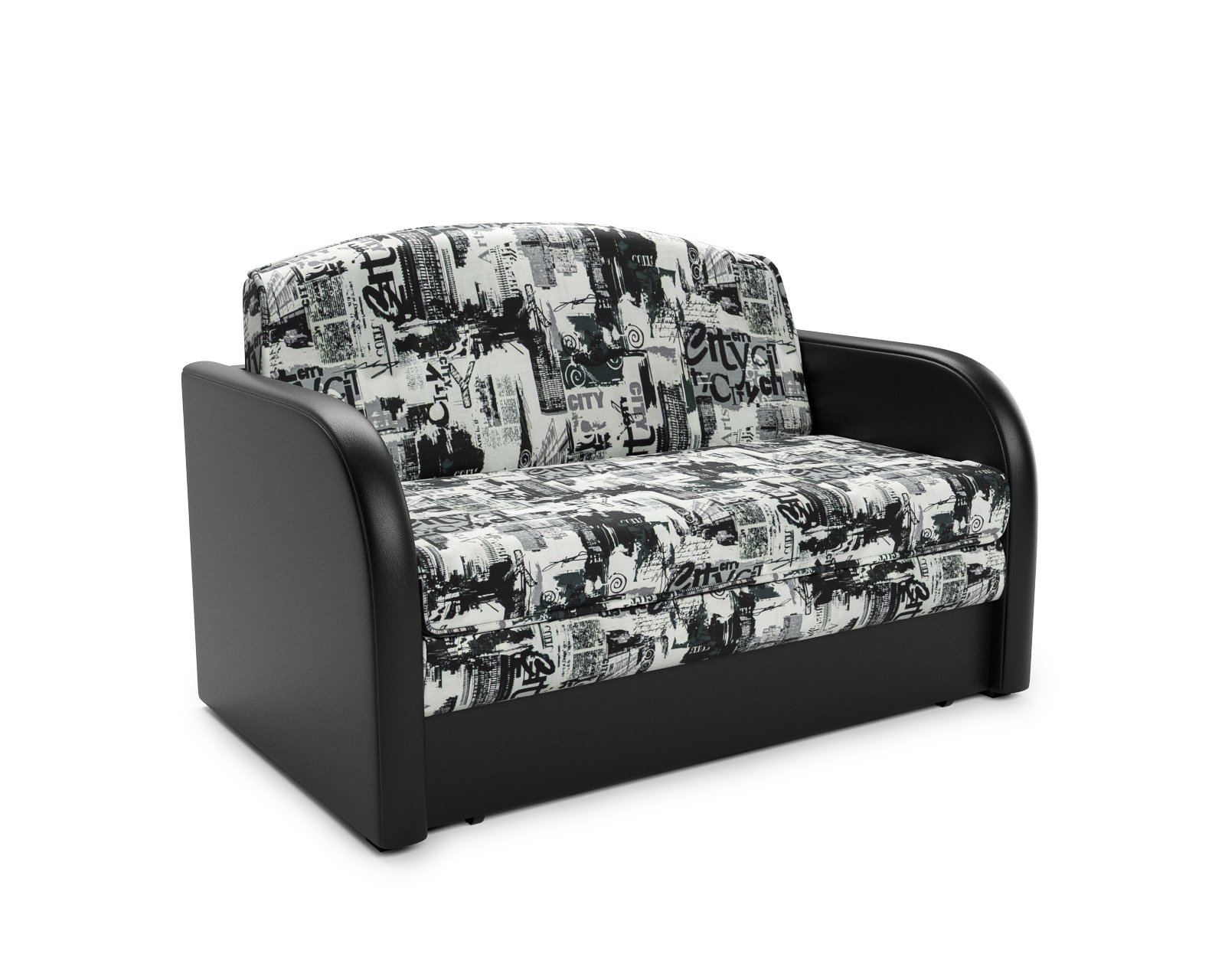 Изображение товара Диван прямой МЕБЕЛЬ-АРС Малютка 135x92x80 см, выкатной, газета