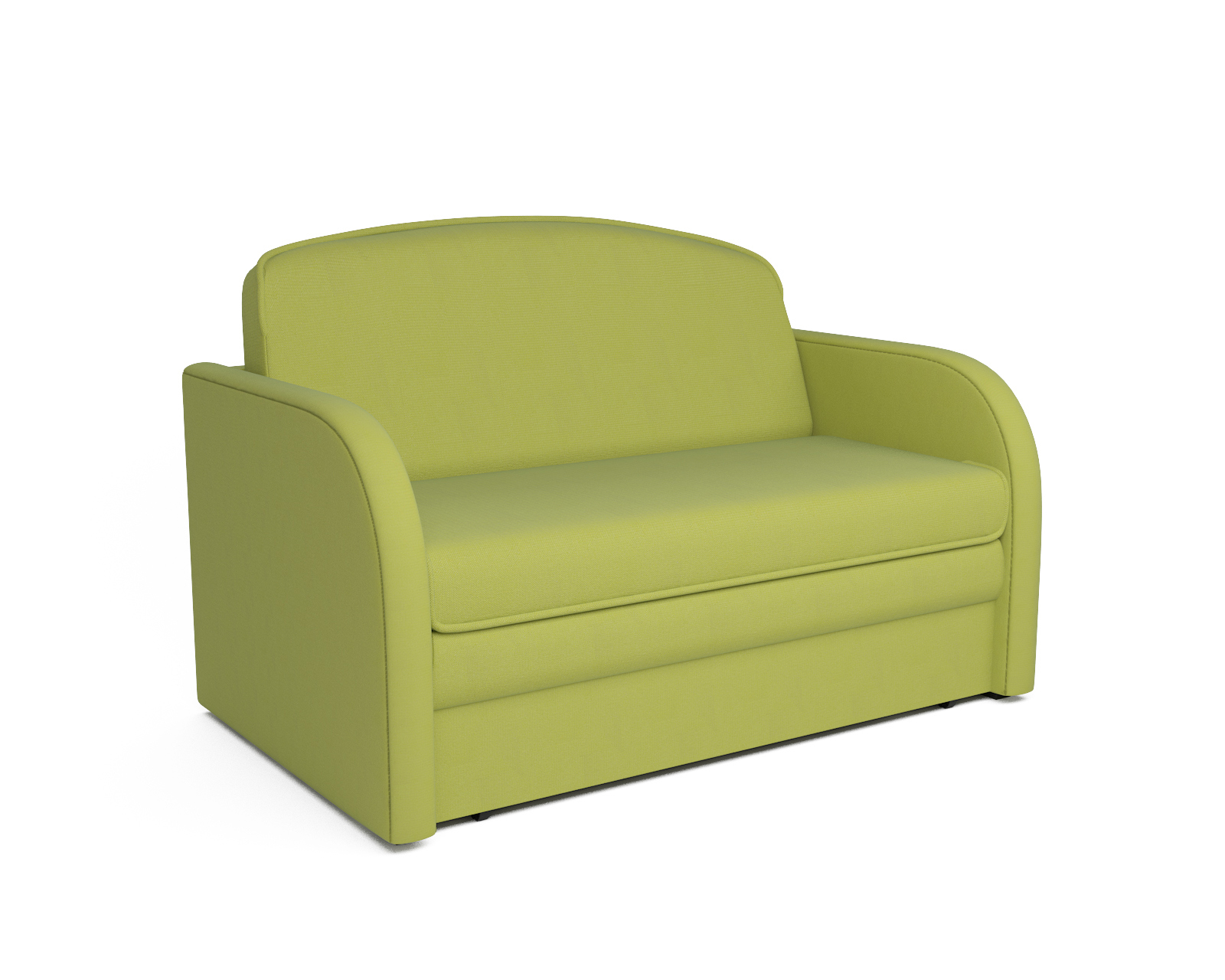 Изображение товара Диван прямой Малютка 135x92x80 см Рогожка Зеленый Современный мебельный дизайн