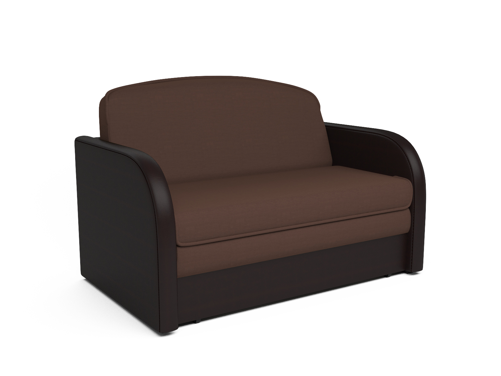 Изображение товара Диван прямой Мебель-арс Малютка 135x92x80 см рогожка цвет шоколад