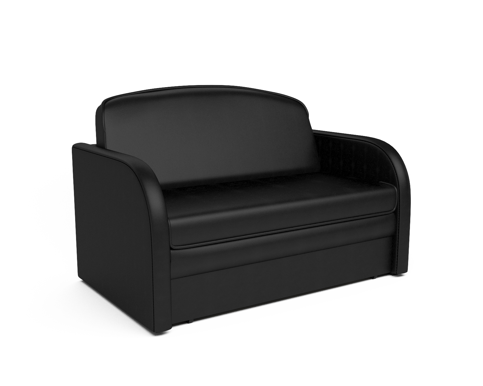 Изображение товара Диван прямой Мебель-арс Малютка 135x92x80 см искусственная замша цвет черный