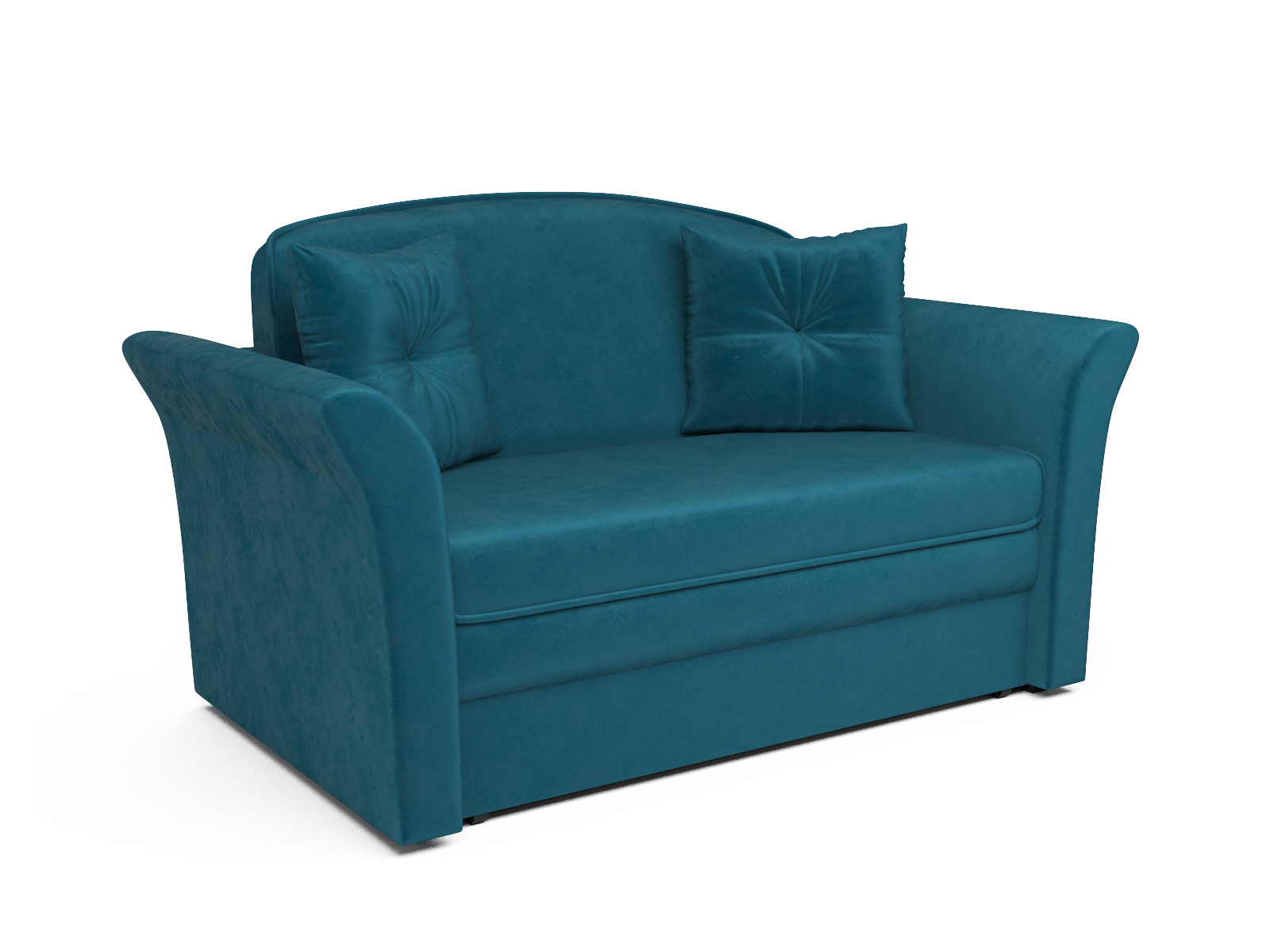 Изображение товара Диван прямой Мебель-арс Малютка №2 150x92x82 см вельвет цвет сине-зеленый