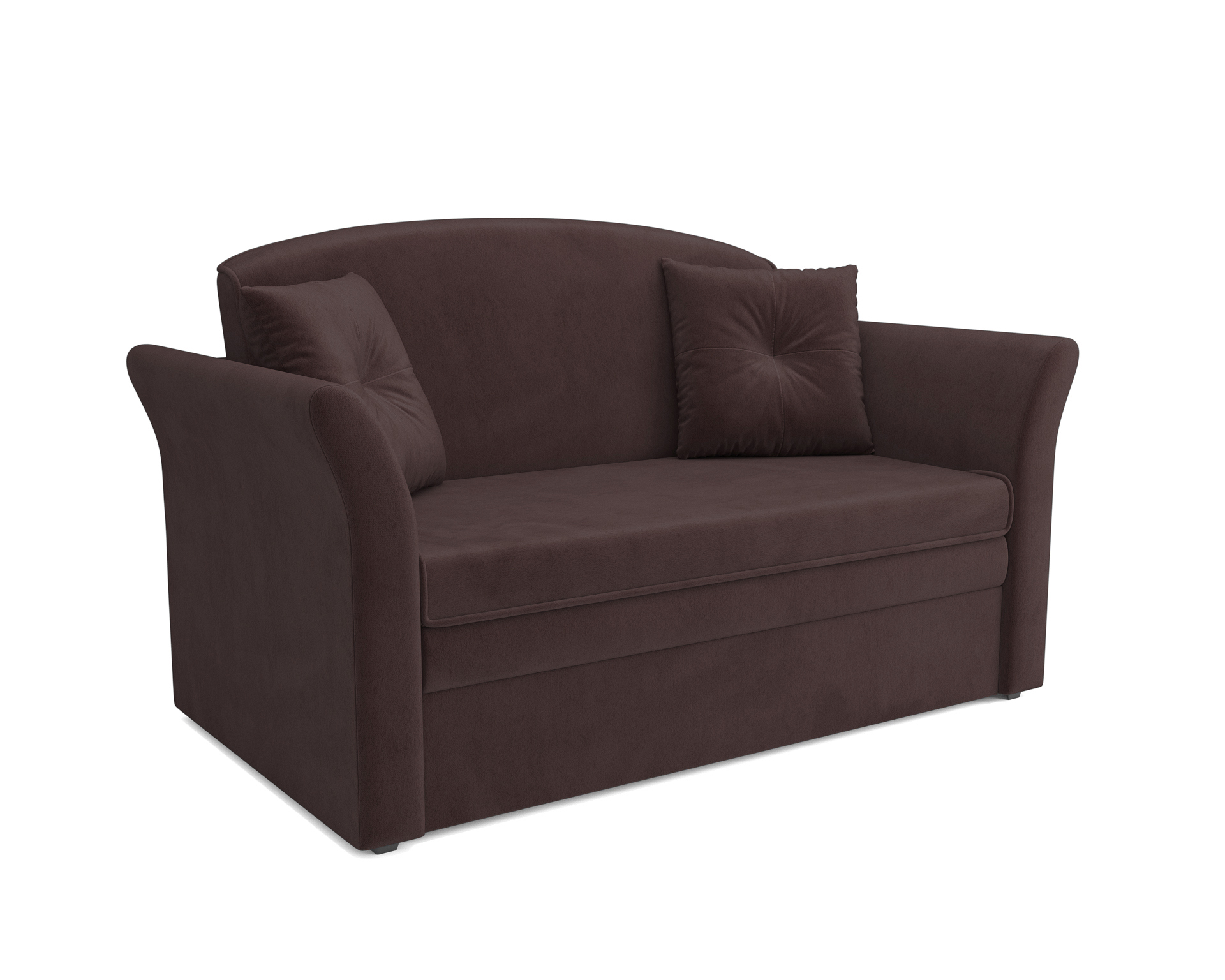 Изображение товара Диван прямой Мебель-арс Малютка №2 велюр молочный шоколад