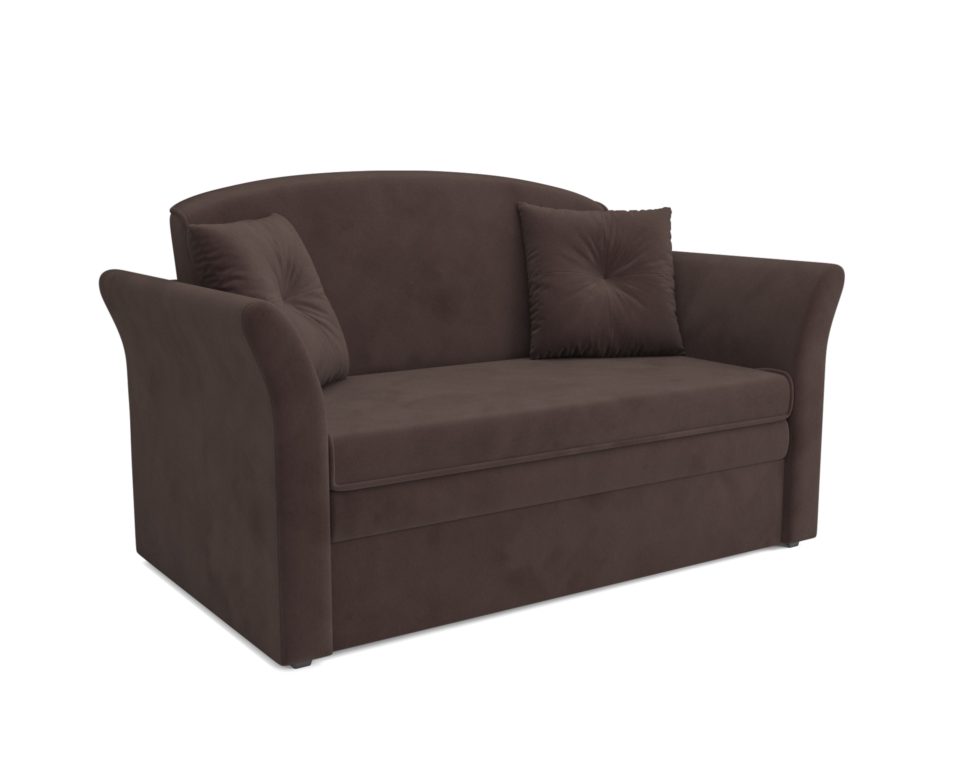 Изображение товара Диван прямой Мебель-арс Малютка №2 150x92x82 см велюр цвет коричневый