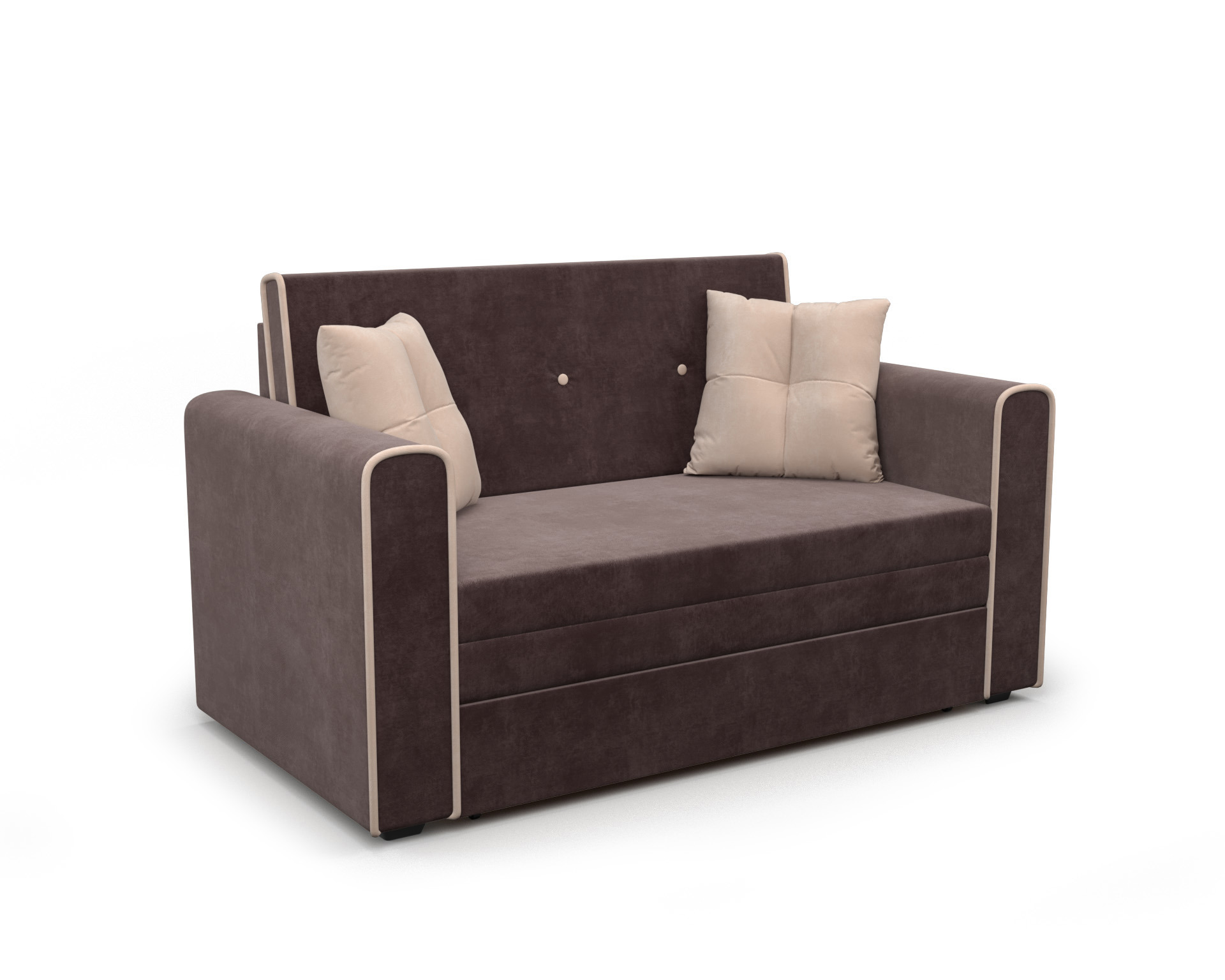 Изображение товара Диван прямой Мебель-арс Санта с выкатным механизмом и ящиком 153x90x85 см велюр