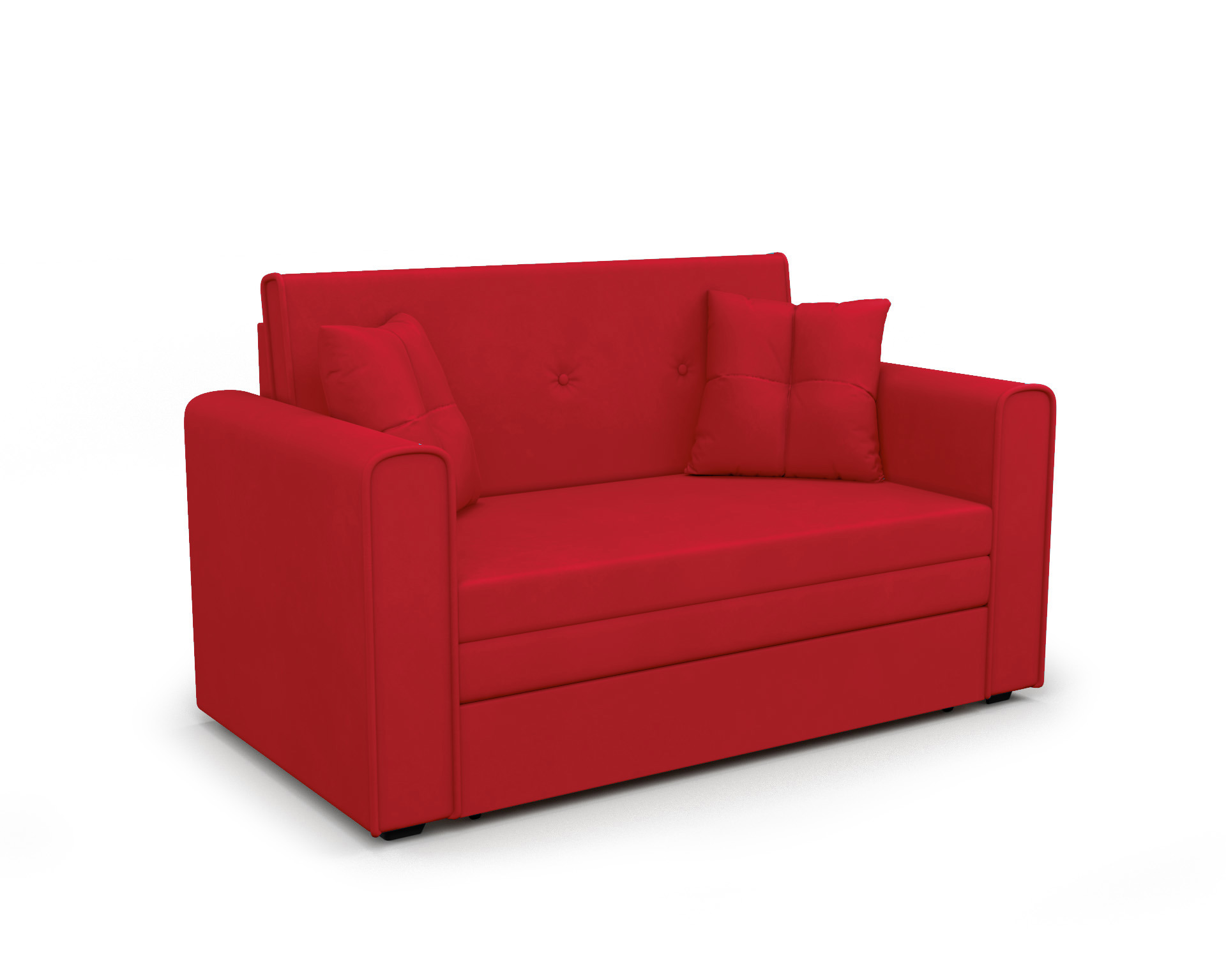 Изображение товара Диван прямой Мебель-арс Санта 153x90x85 см велюр красный современный стиль