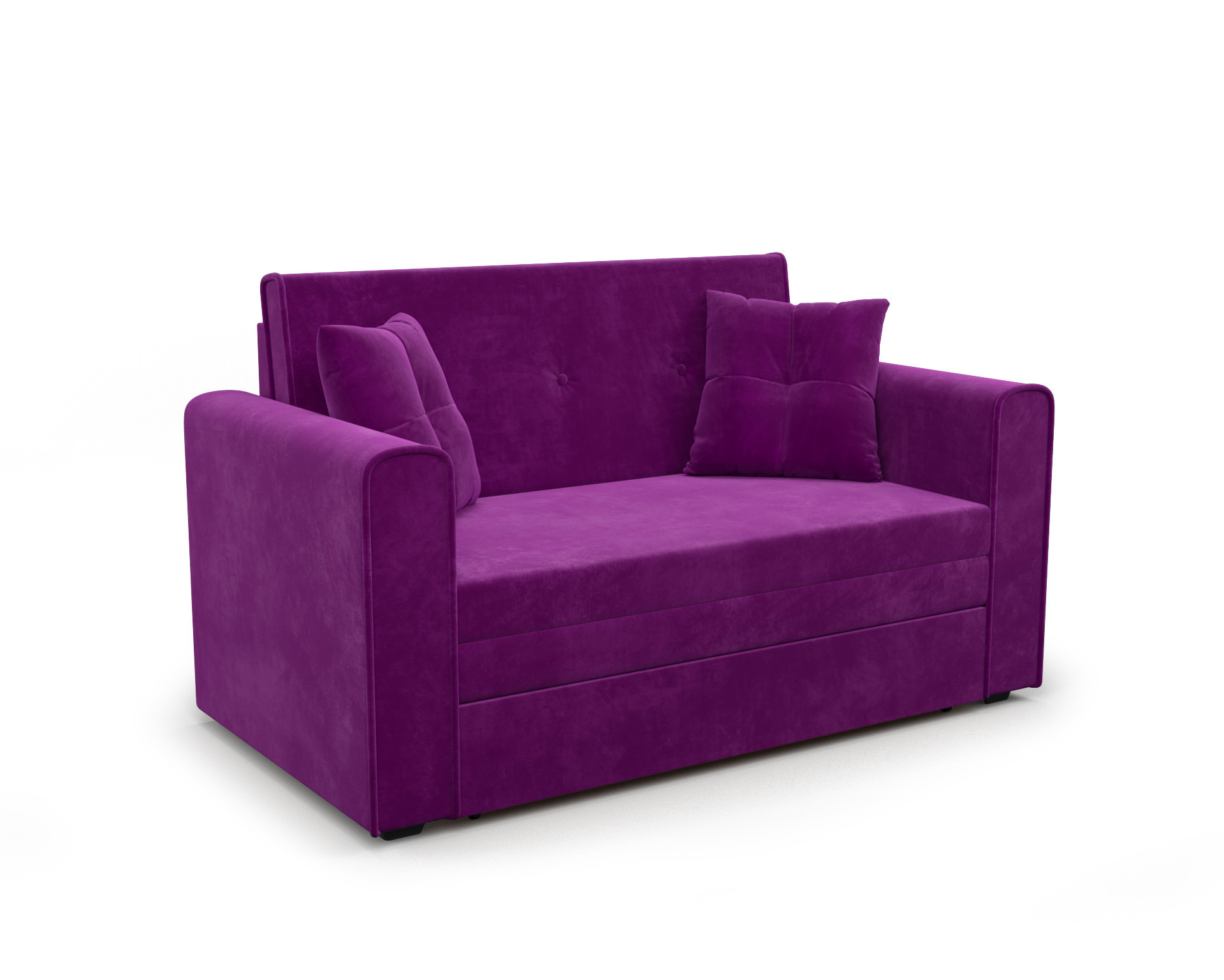 Изображение товара Диван прямой Мебель-арс Санта 153x90x85 см велюр цвет фиолетовый