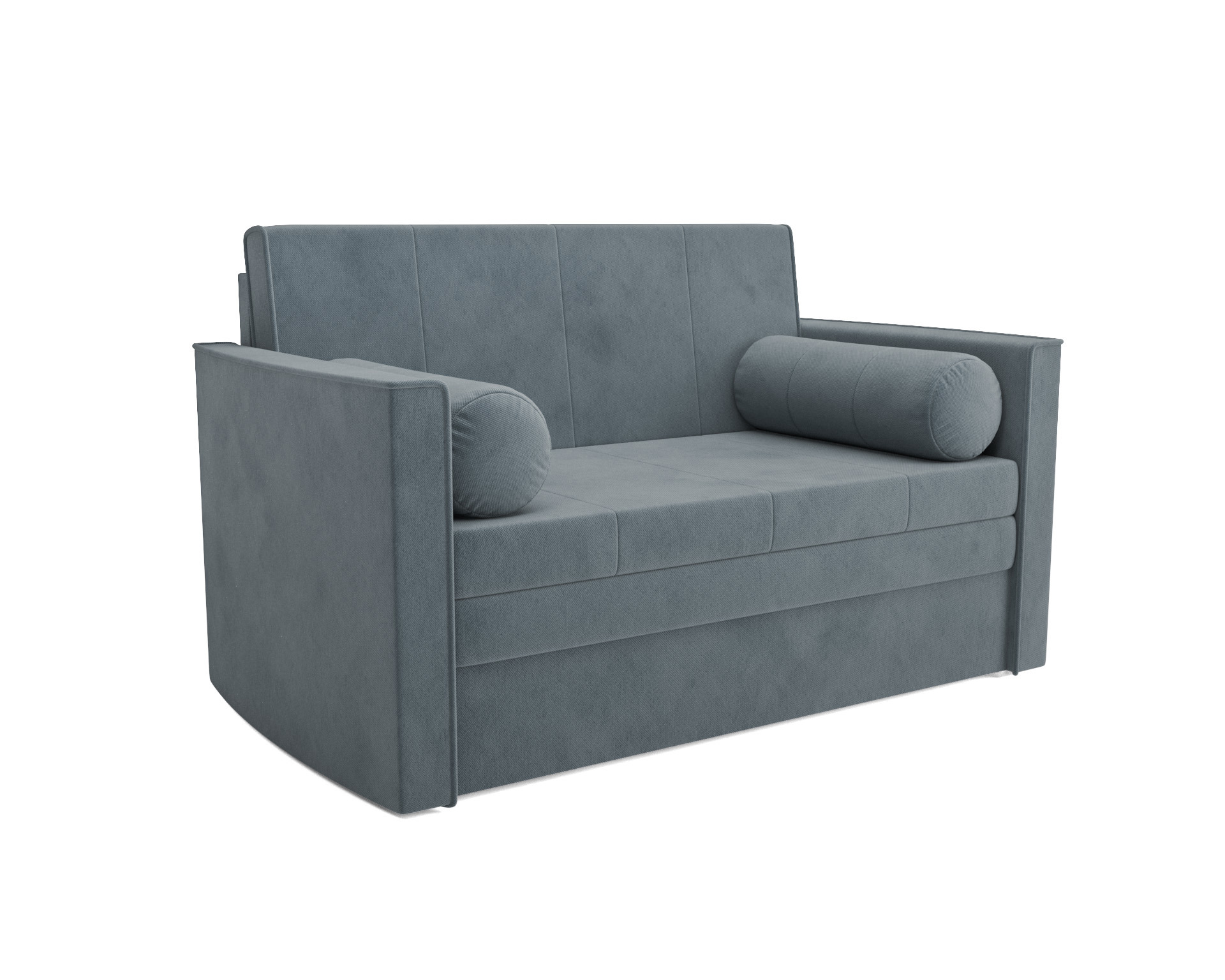 Изображение товара Диван прямой Мебель-арс Санта №2 147x88x82 см велюр цвет серо-синий