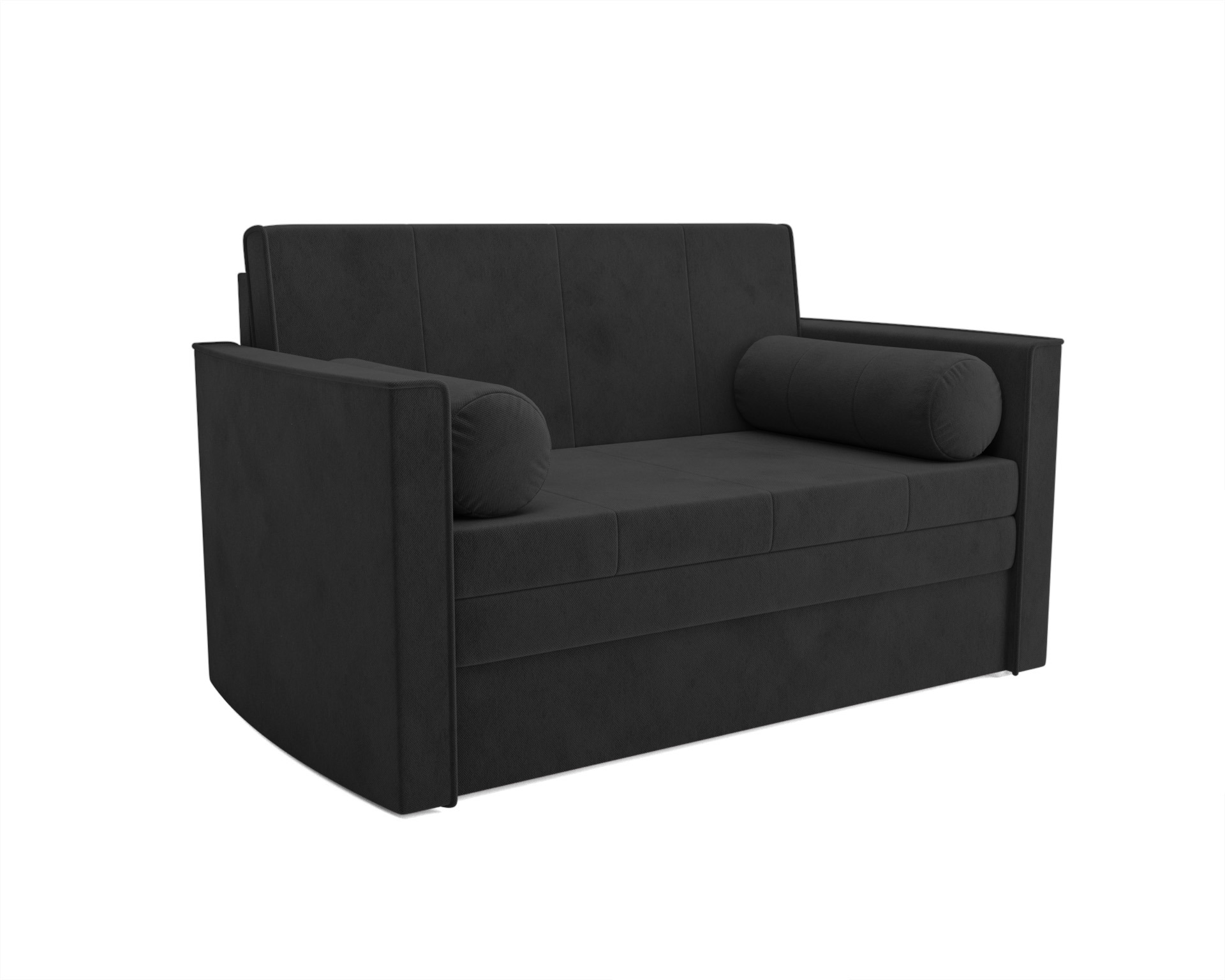 Изображение товара Диван прямой Мебель-арс Санта №2 147x88x82 см велюр цвет черный